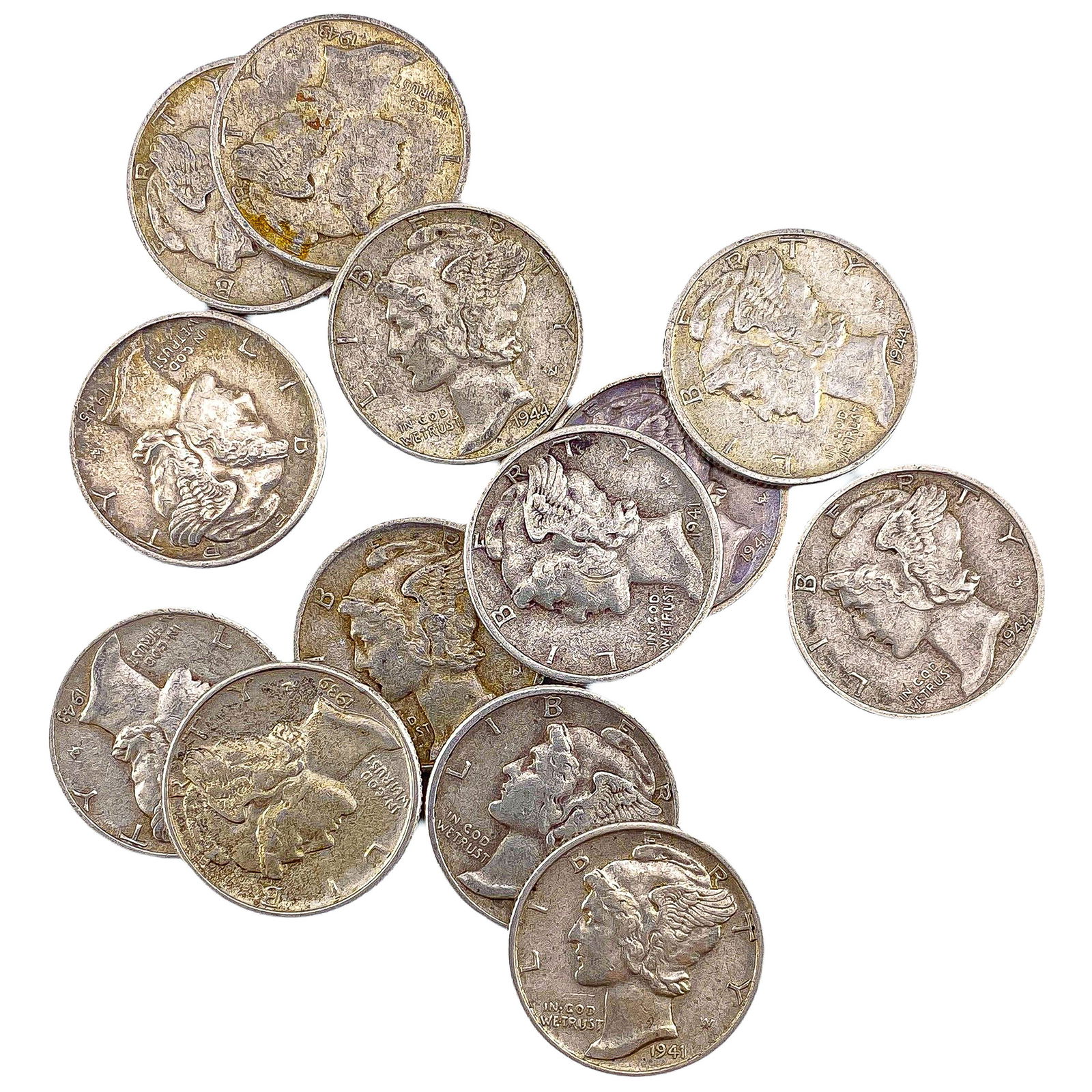 Mixed Dates Roll of Mercury Dimes: Mixed Dates Roll of Mercury Dimes
