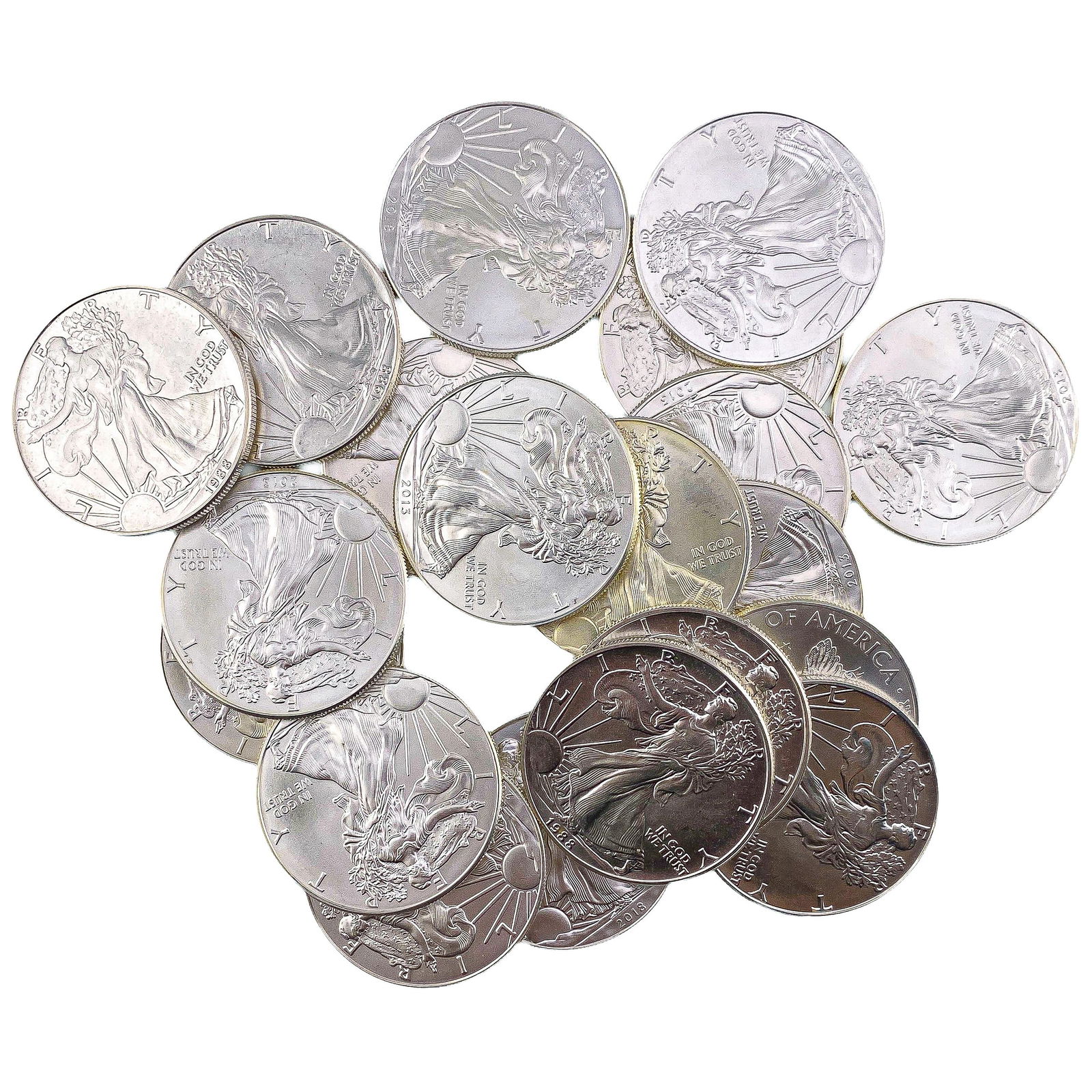 Various Dates Roll of Silver Eagles (1 of 2)