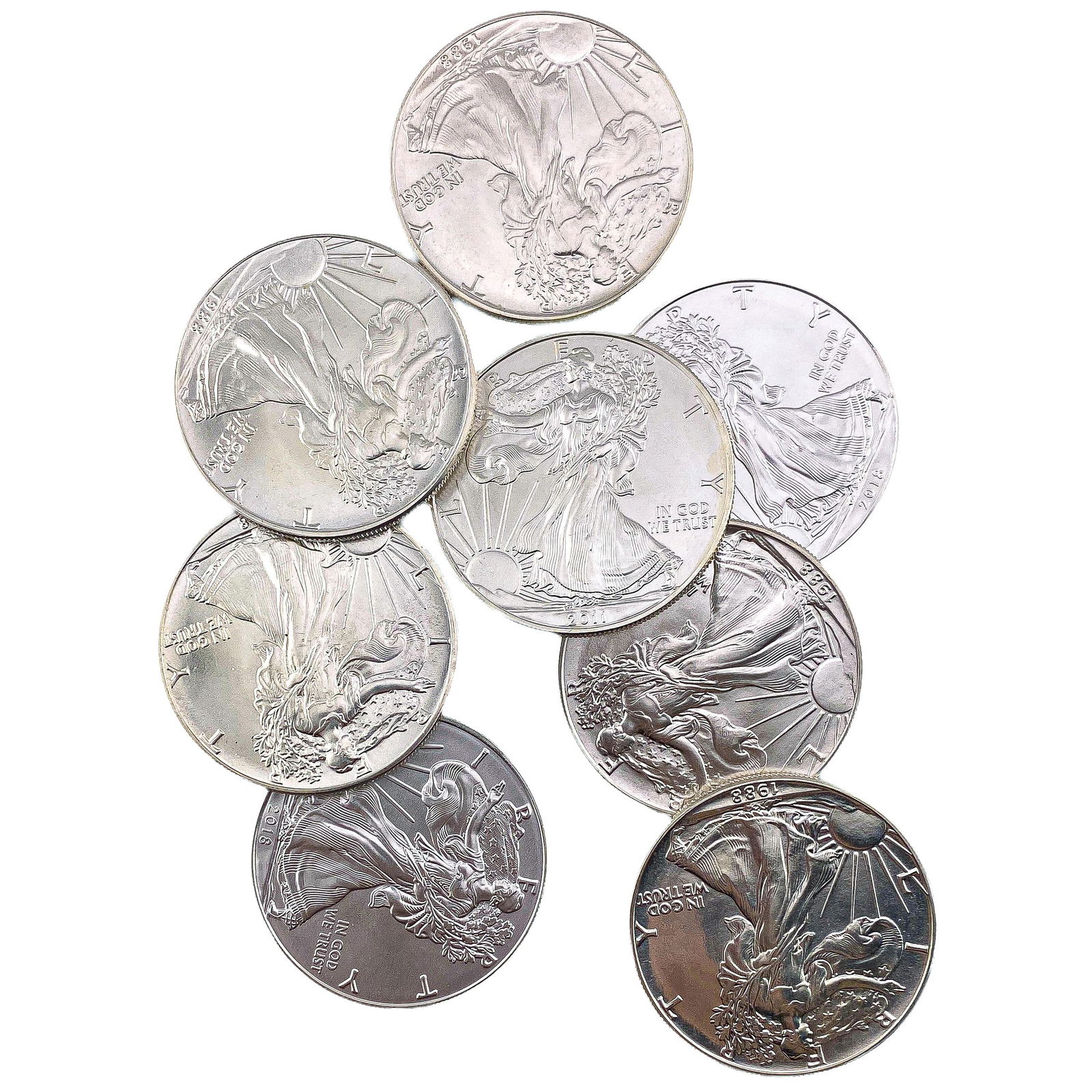 Various Dates Roll of Silver Eagles (1 of 2)