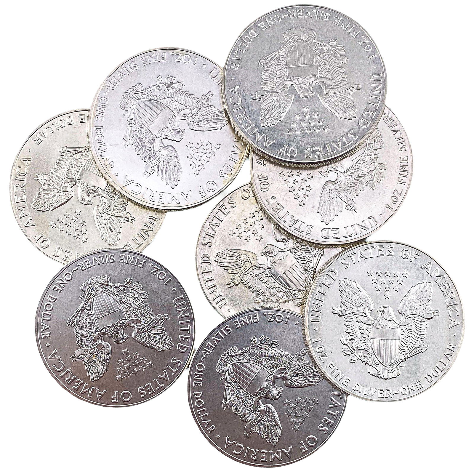 Various Dates Roll of Silver Eagles - 2