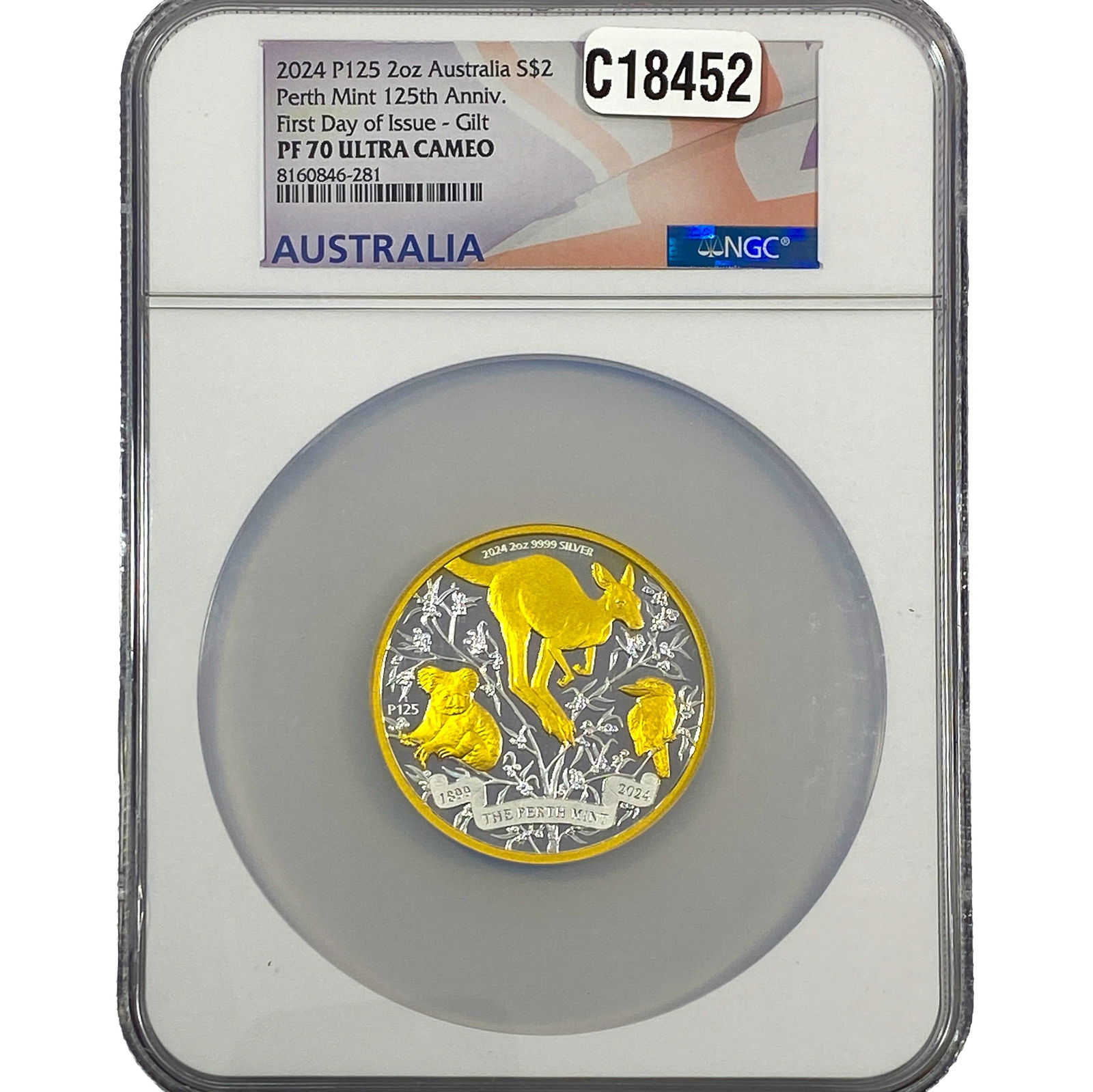 2024 2oz Australia Silver $2 NGC PF70 Ultra Cameo: 2024 2oz Australia Silver $2 NGC PF70 Ultra Cameo
