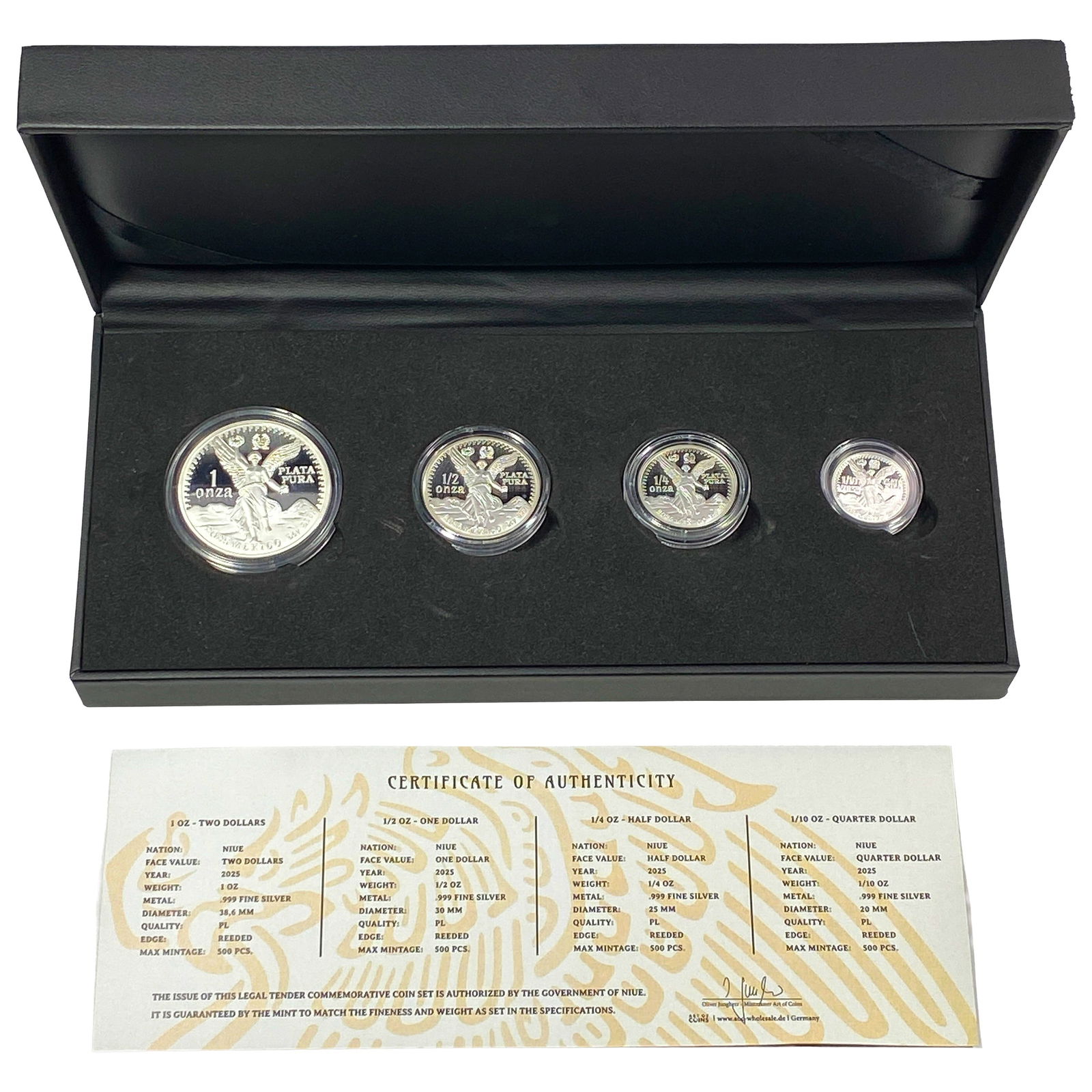 2025 Mexican Libertad Fractional Coin Set Silver: 2025 Mexican Libertad Fractional Coin Set Silver