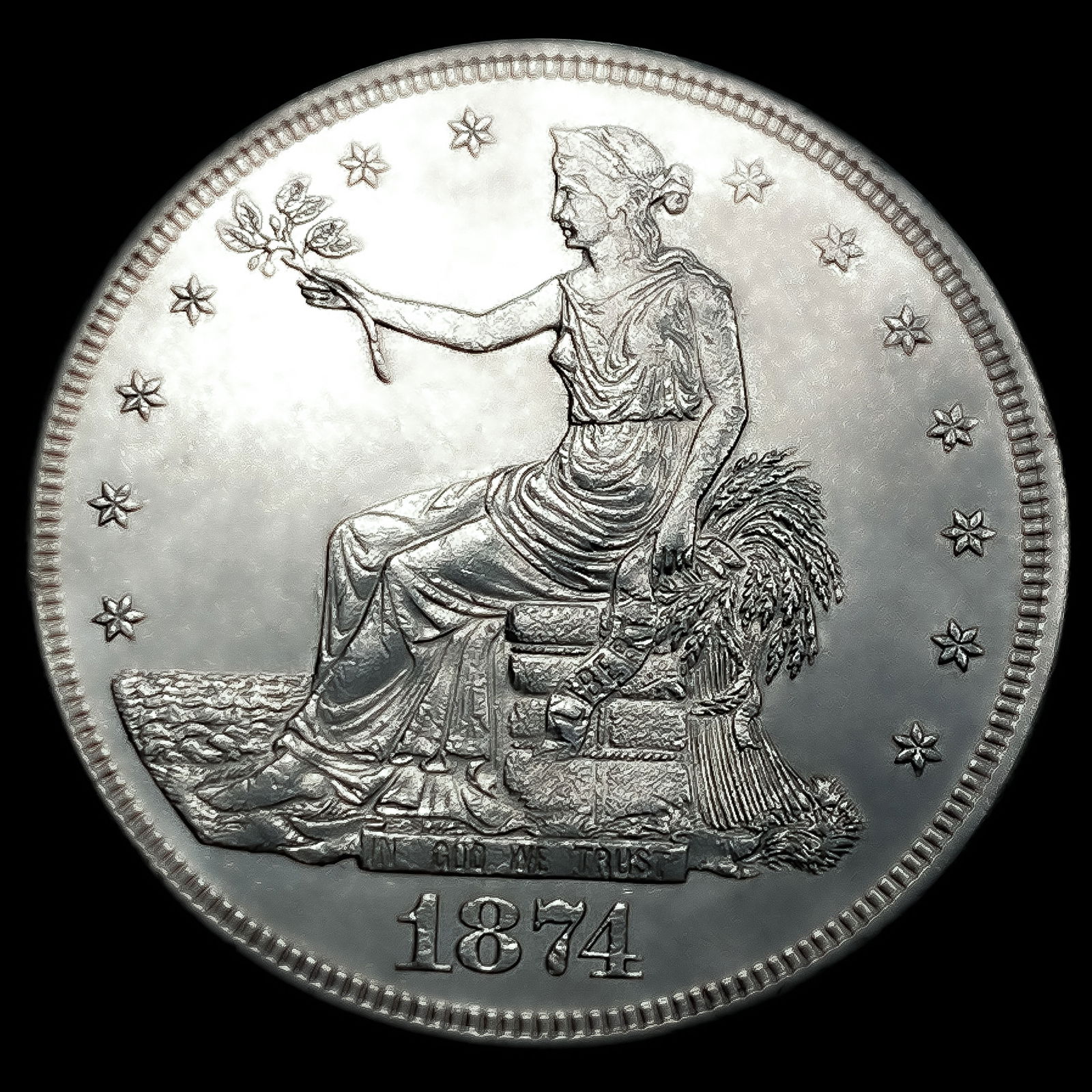 1874-CC Silver Trade Dollar: 1874-CC Silver Trade Dollar
