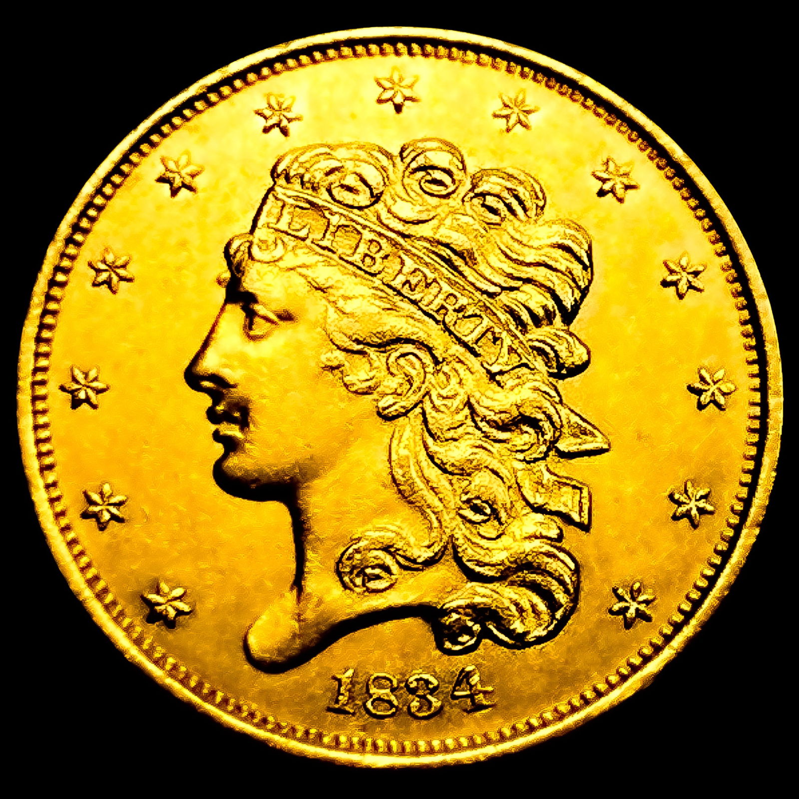 1834 $5 Gold Half Eagle: 1834 $5 Gold Half Eagle
