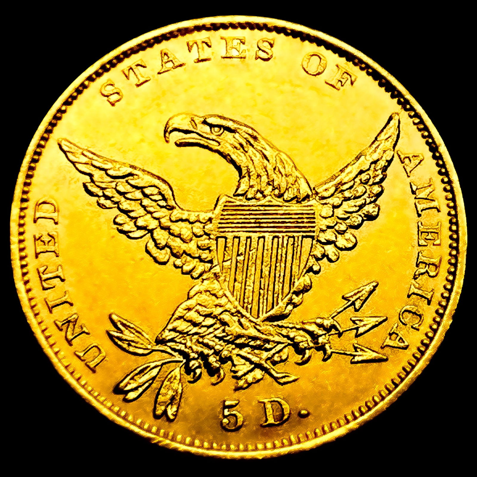 1834 $5 Gold Half Eagle - 2