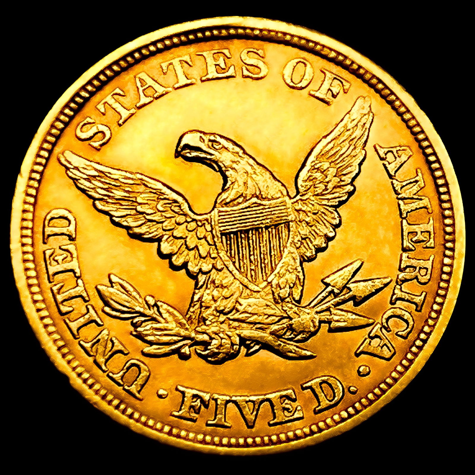 1852 $5 Gold Half Eagle - 2