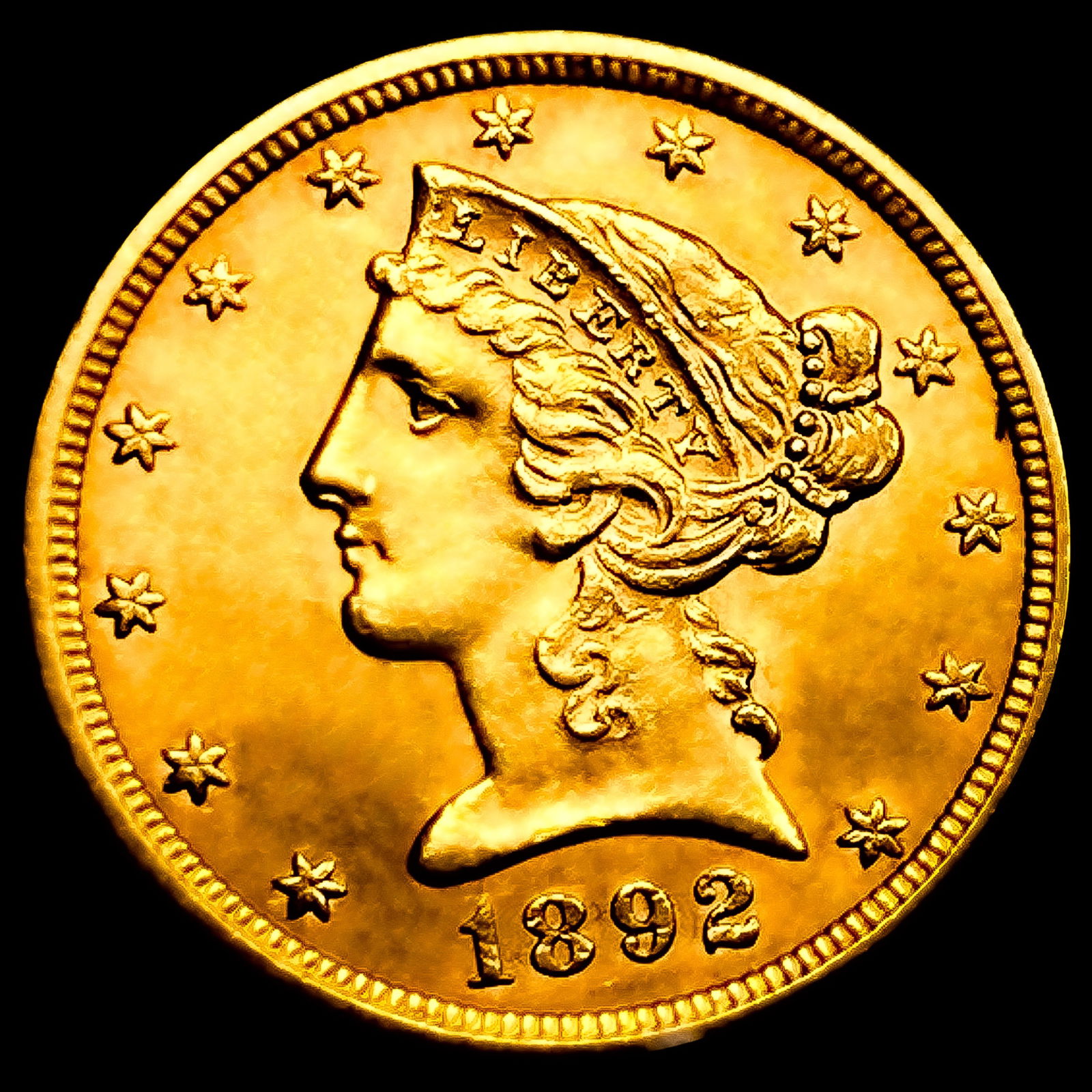 1892 $5 Gold Half Eagle (1 of 2)