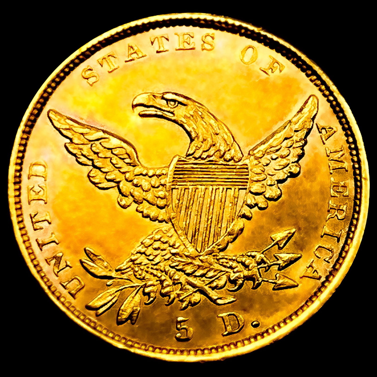 1836 $5 Gold Half Eagle - 2