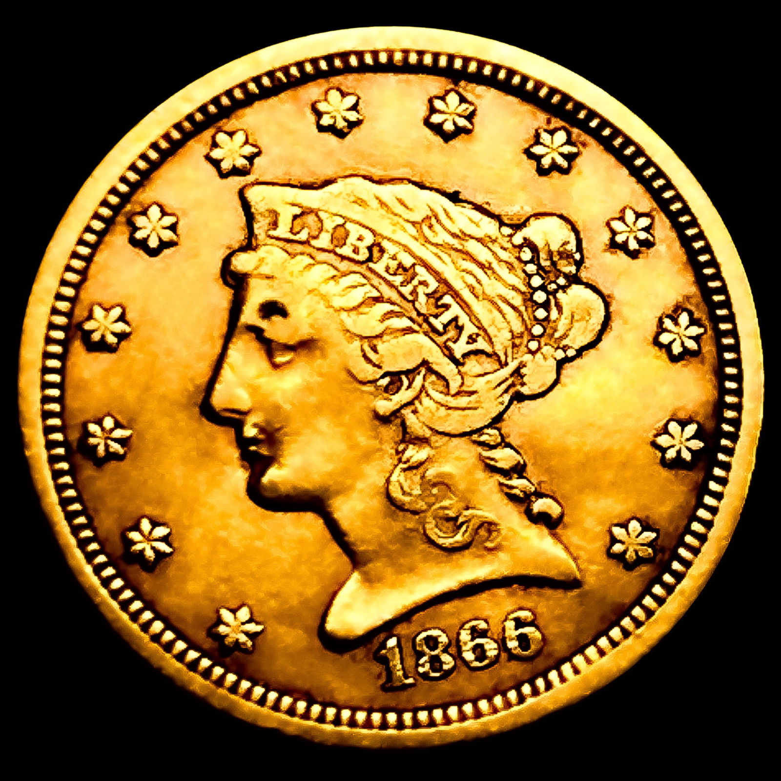 1866-S $2.50 Gold Quarter Eagle (1 of 2)