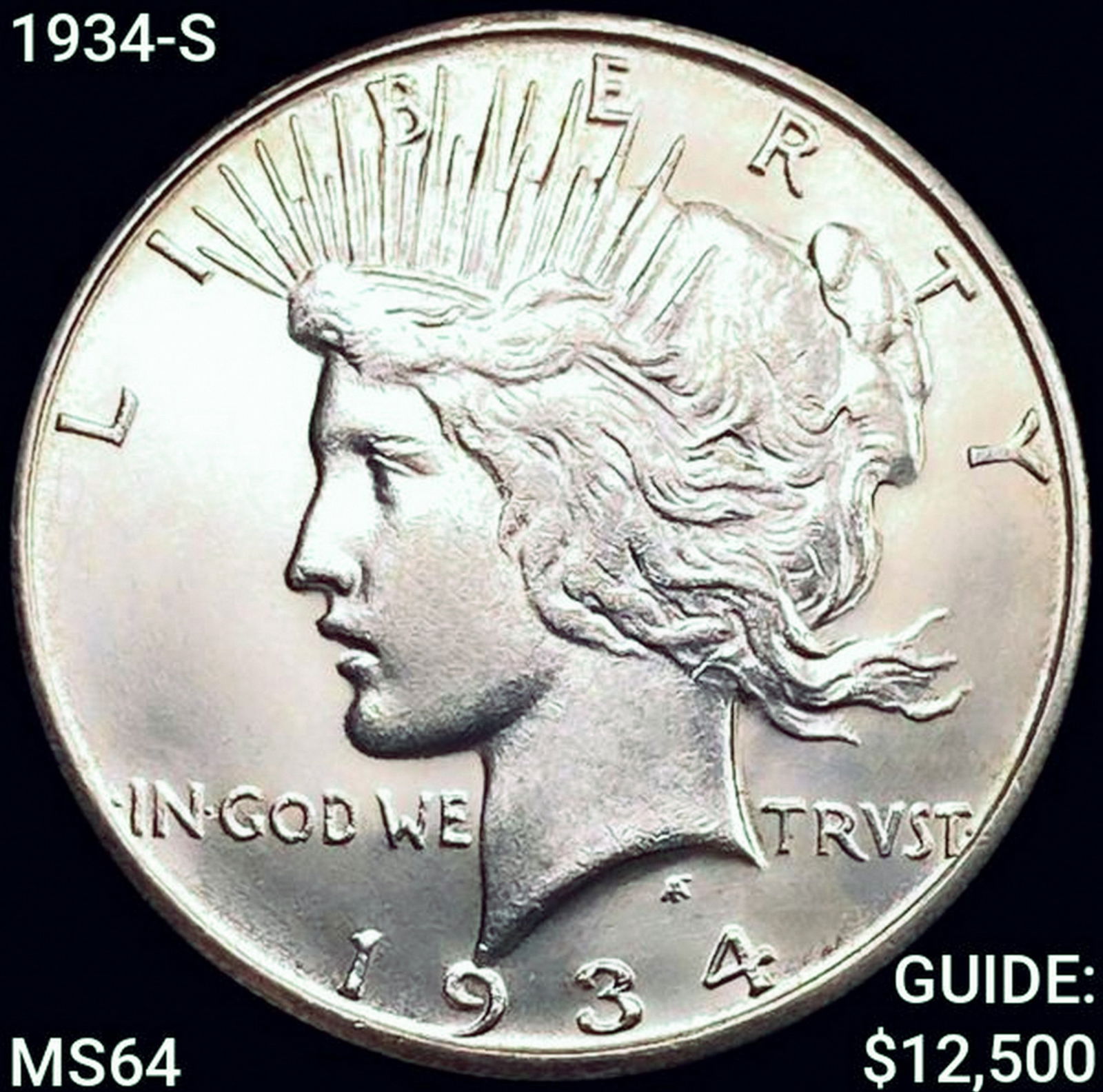 1934-S Silver Peace Dollar CHOICE BU (1 of 2)