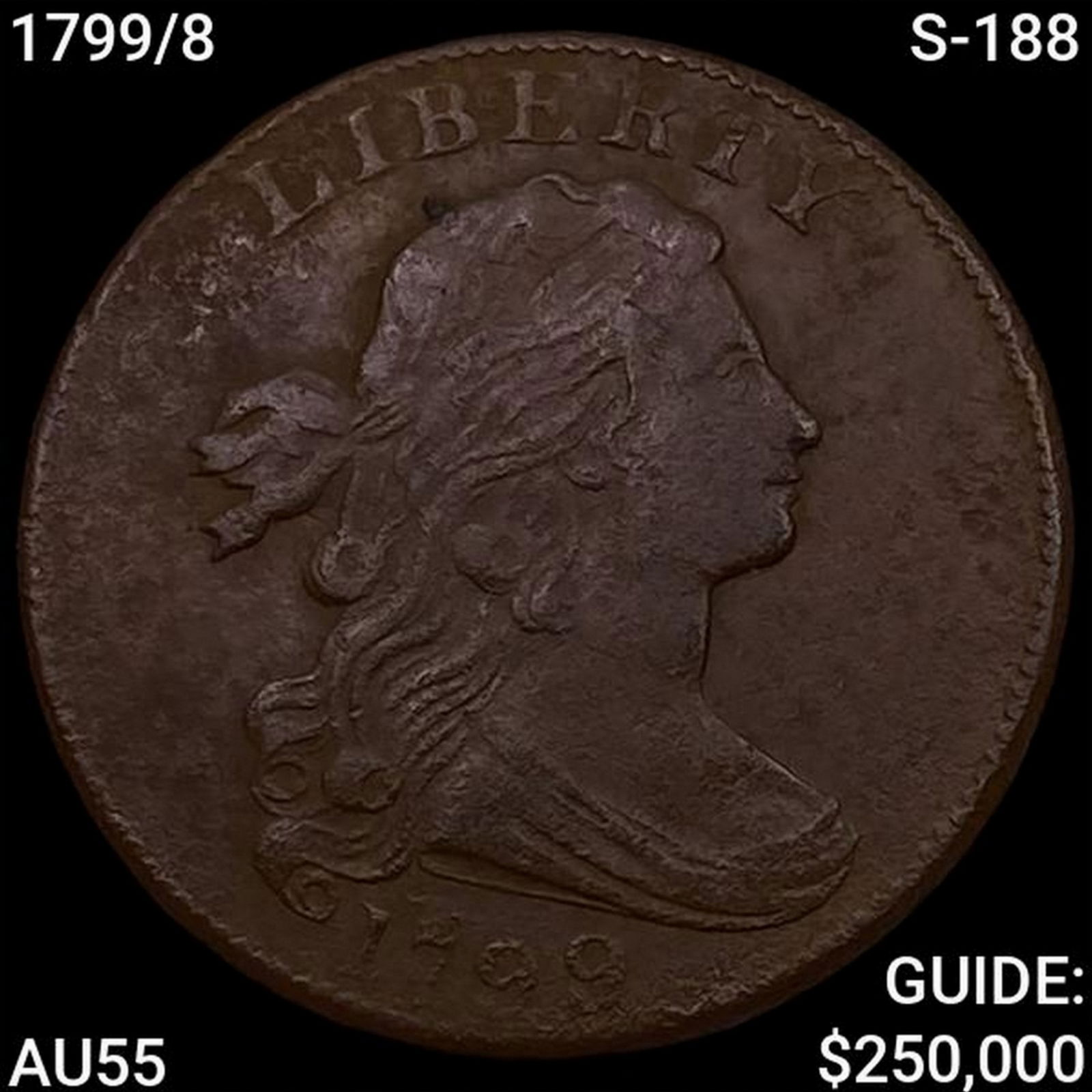 1799/8 S-188 Draped Bust Large Cent HIGH GRADE (1 of 2)