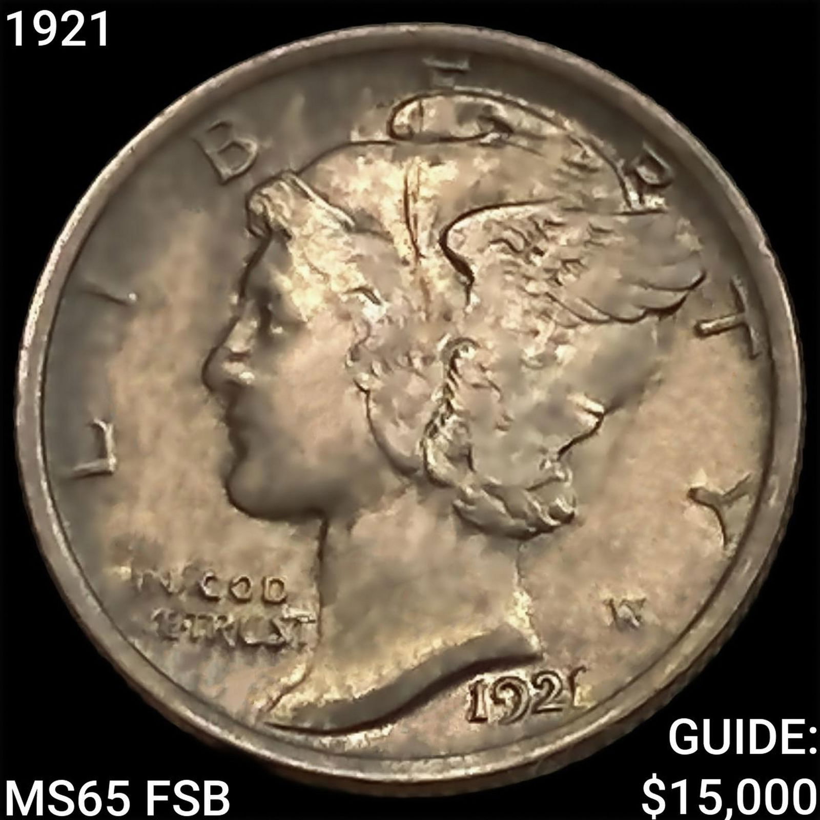 1921 Mercury Dime GEM BU FSB (1 of 2)