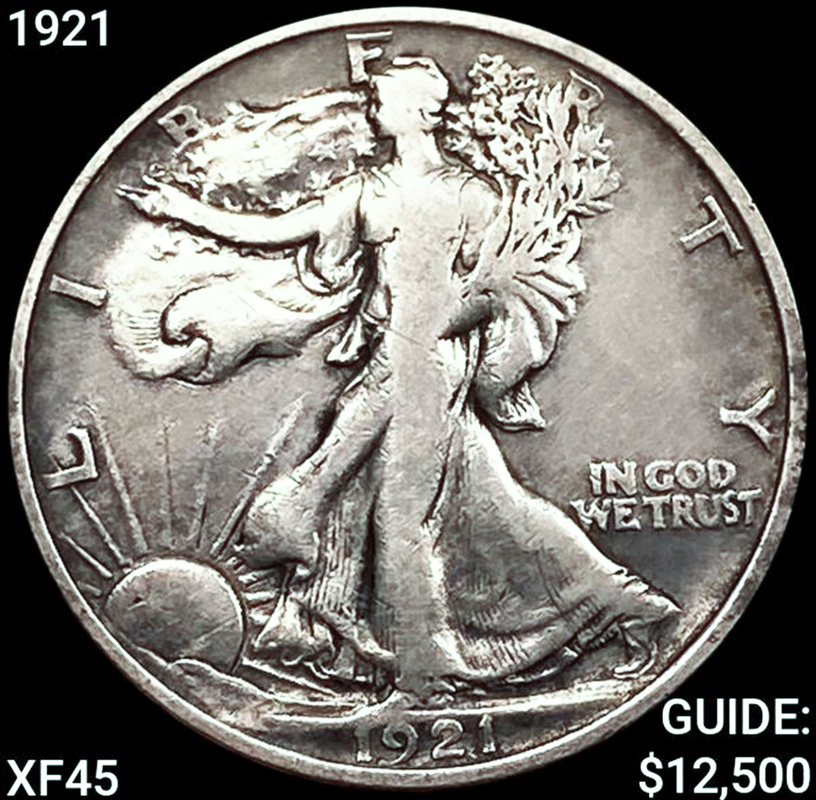 1921 Walking Liberty Half Dollar NEARLY UNCIRCULATED: 1921 Walking Liberty Half Dollar NEARLY UNCIRCULATED