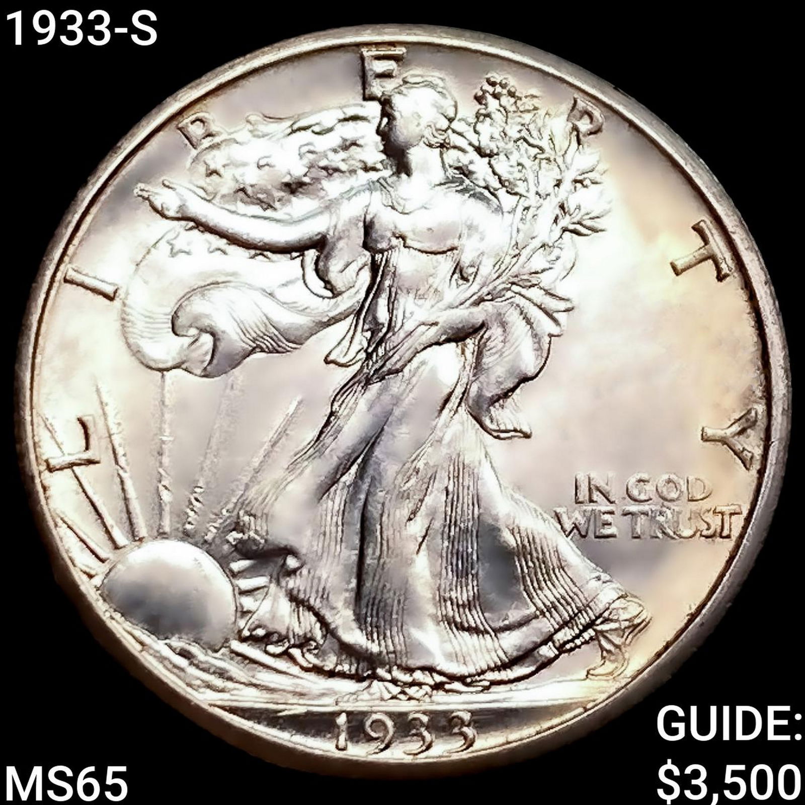 1933-S Walking Liberty Half Dollar GEM BU (1 of 2)