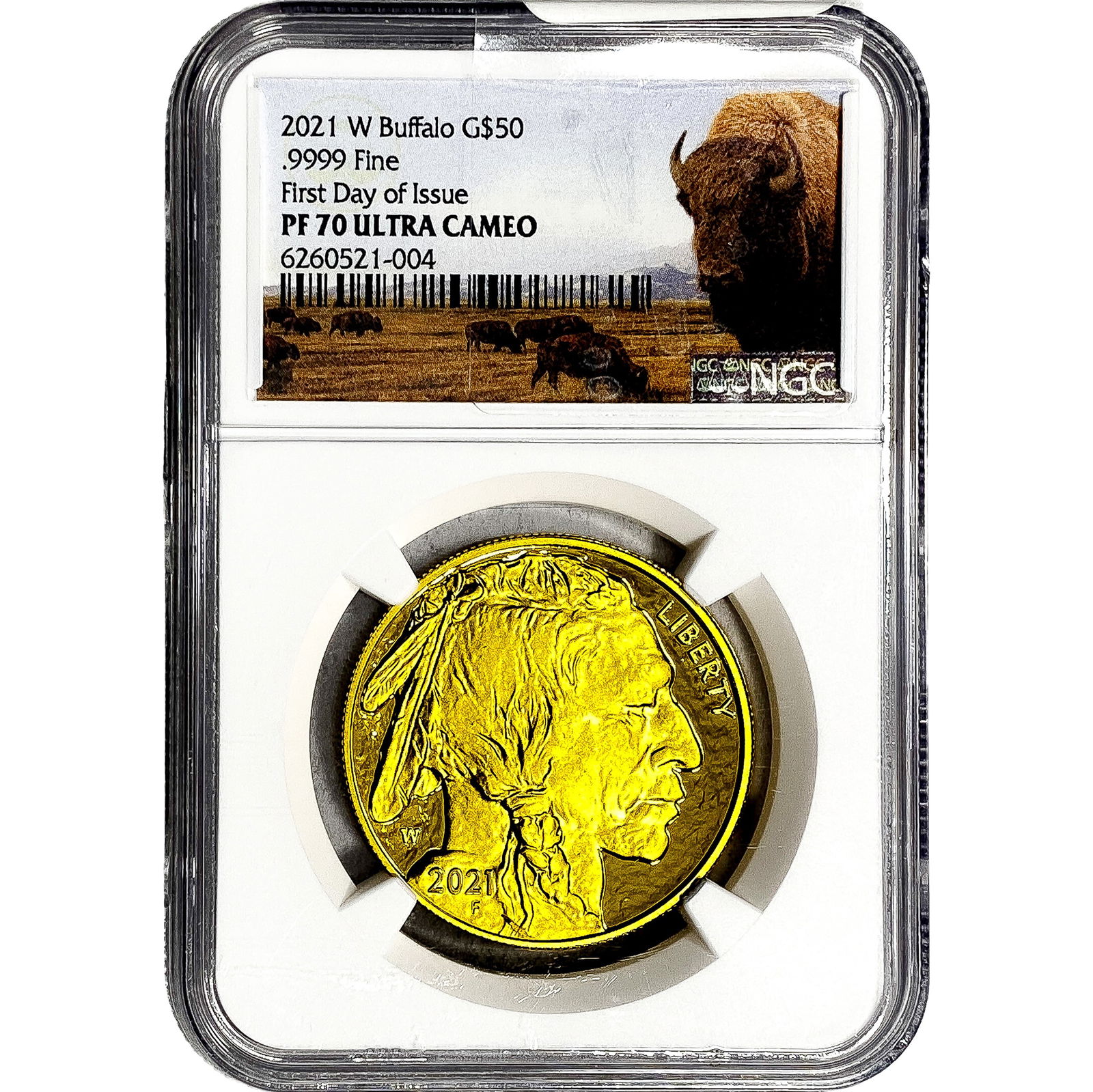 2021-W 1oz Gold $50 Buffalo NGC PF70 UC (1 of 2)