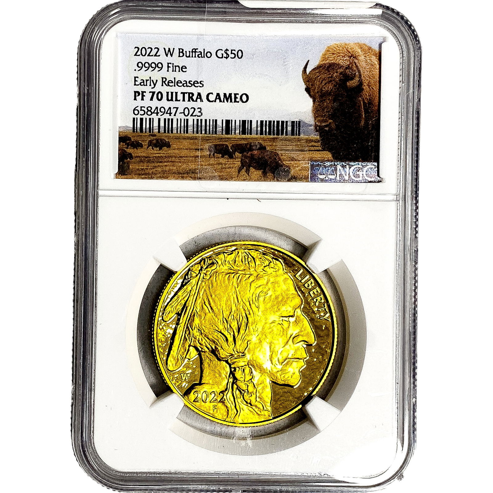 2022-W 1oz Gold $50 Buffalo NGC PF70 UC (1 of 2)