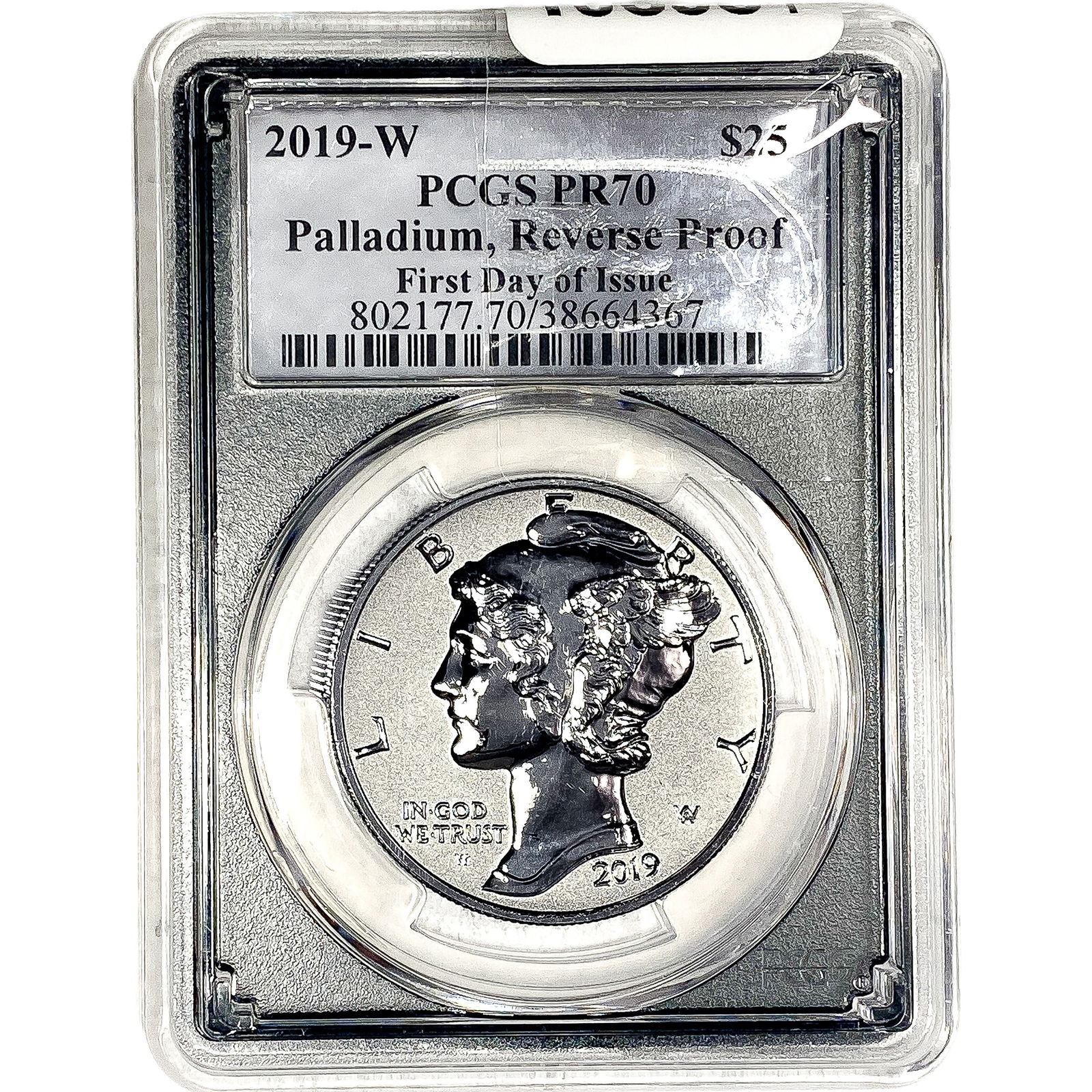 2019-W 1oz Palladium $25 Eagle Rev Proof PCGS PR70: 2019-W 1oz Palladium $25 Eagle Rev Proof PCGS PR70