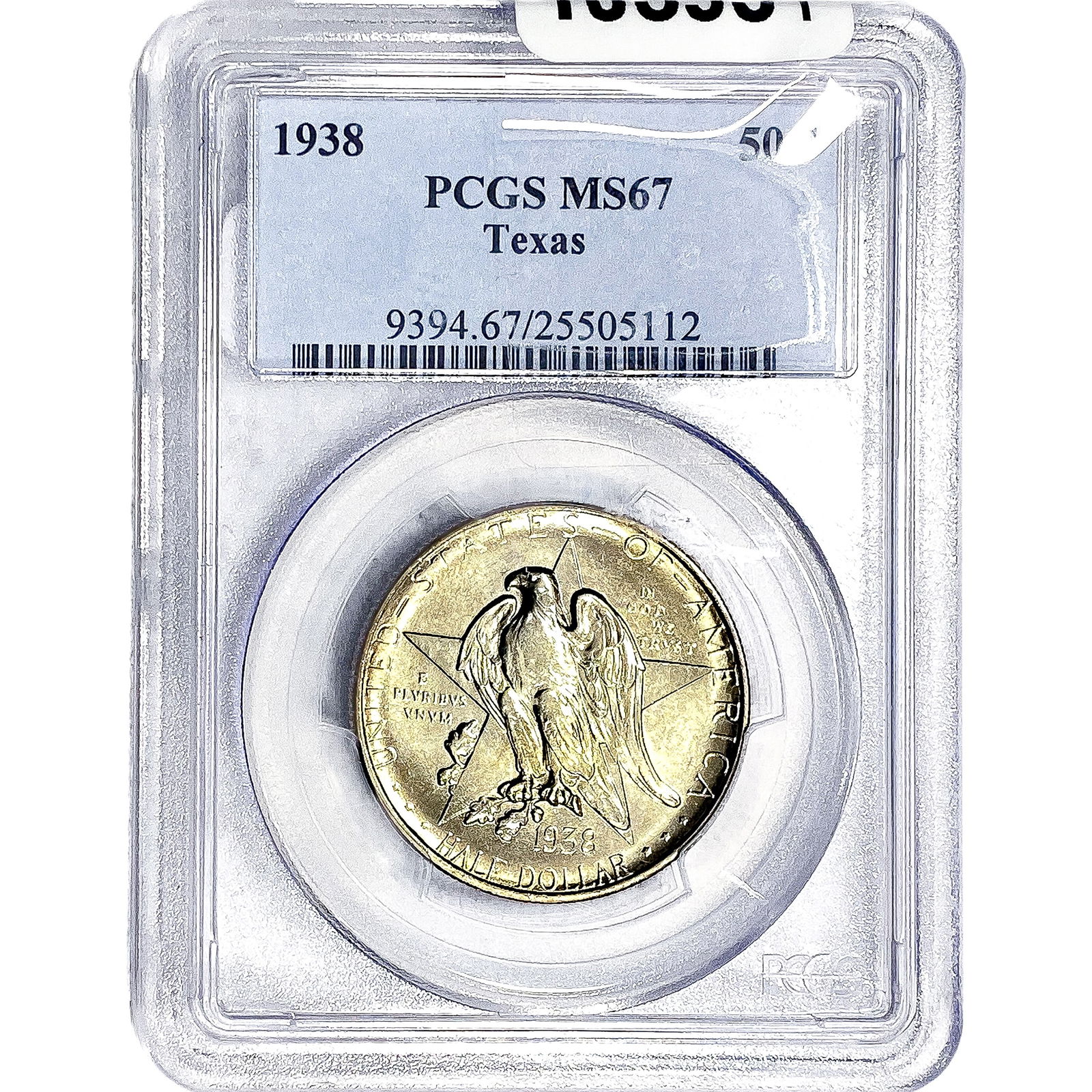 1938 Texas Half Dollar PCGS MS67 (1 of 2)