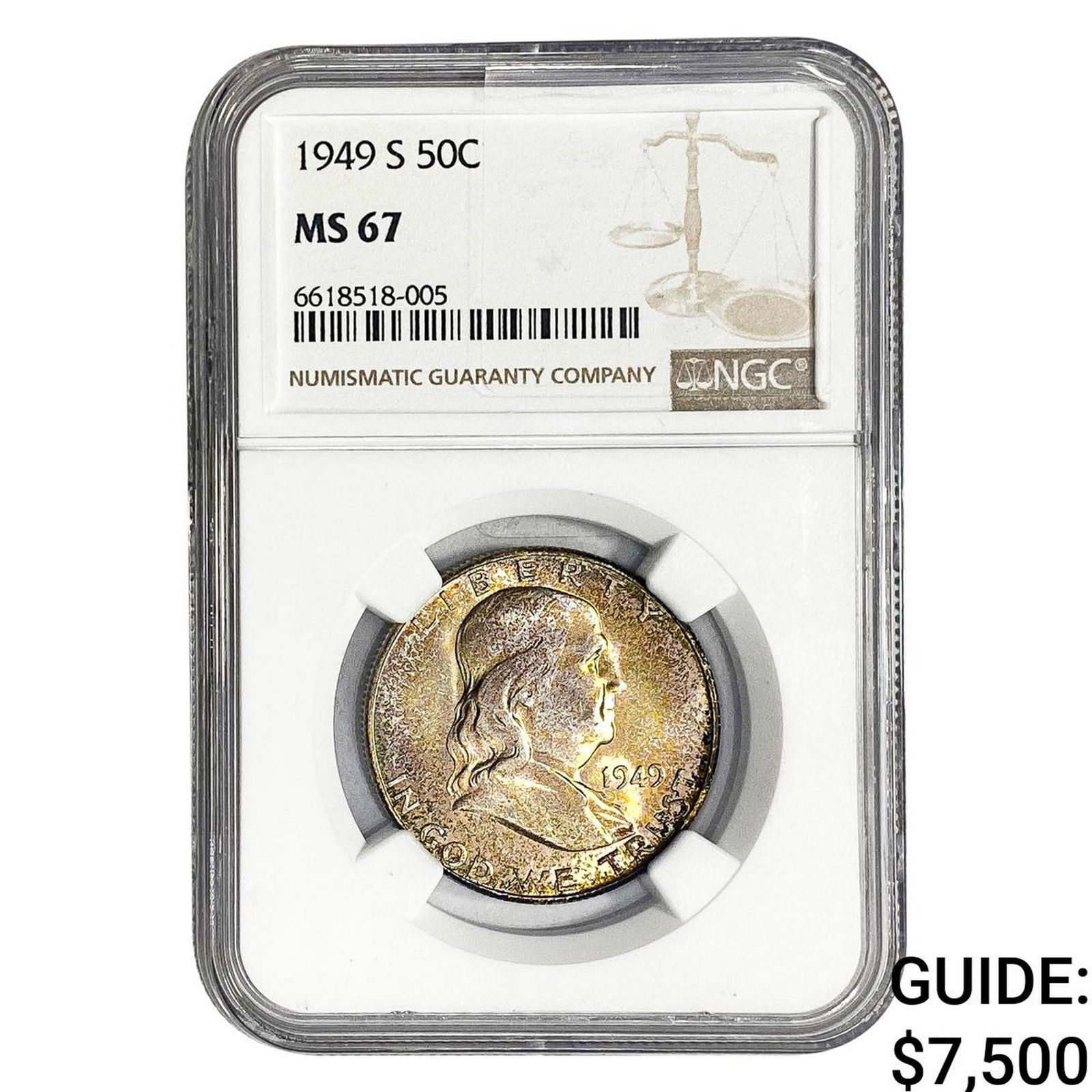 1946-S Franklin Half Dollar NGC MS67 (1 of 2)