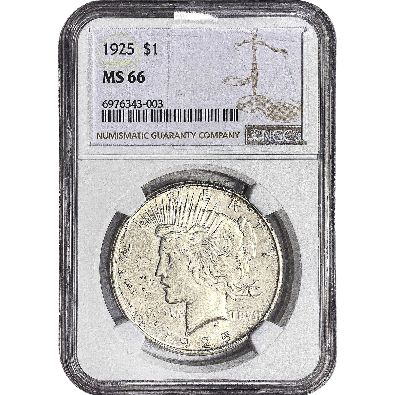 1925 Silver Peace Dollar NGC MS66 (1 of 2)