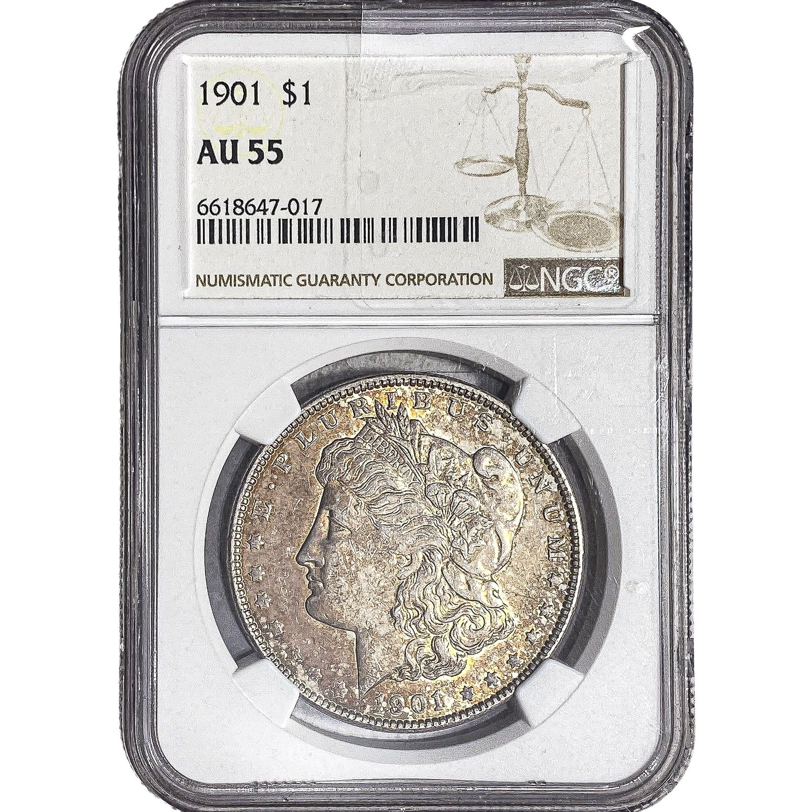 1901 Morgan Silver Dollar NGC AU55 (1 of 2)