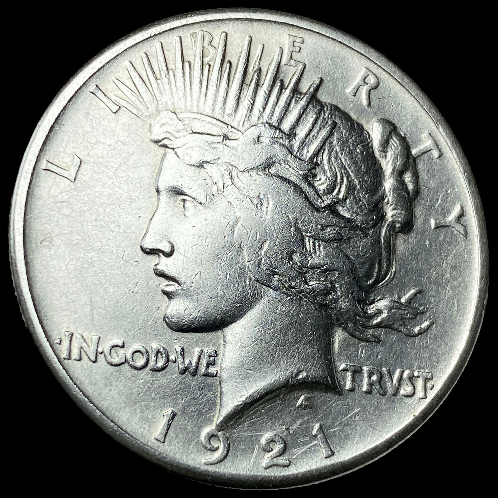 1921 Silver Peace Dollar NEARLY UNCIRCULATED (1 of 2)