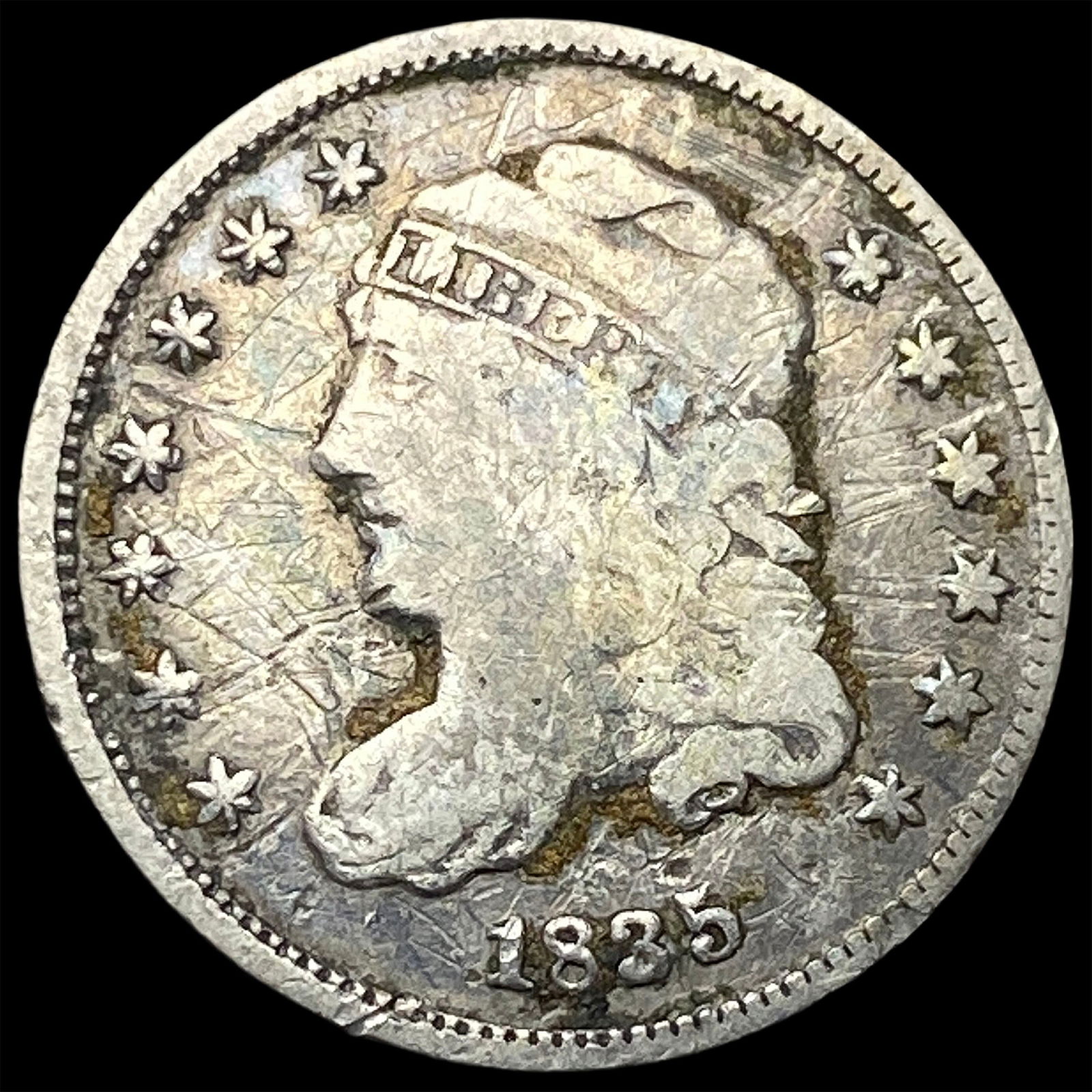 1835 Capped Bust Half Dime NICELY CIRCULATED (1 of 2)