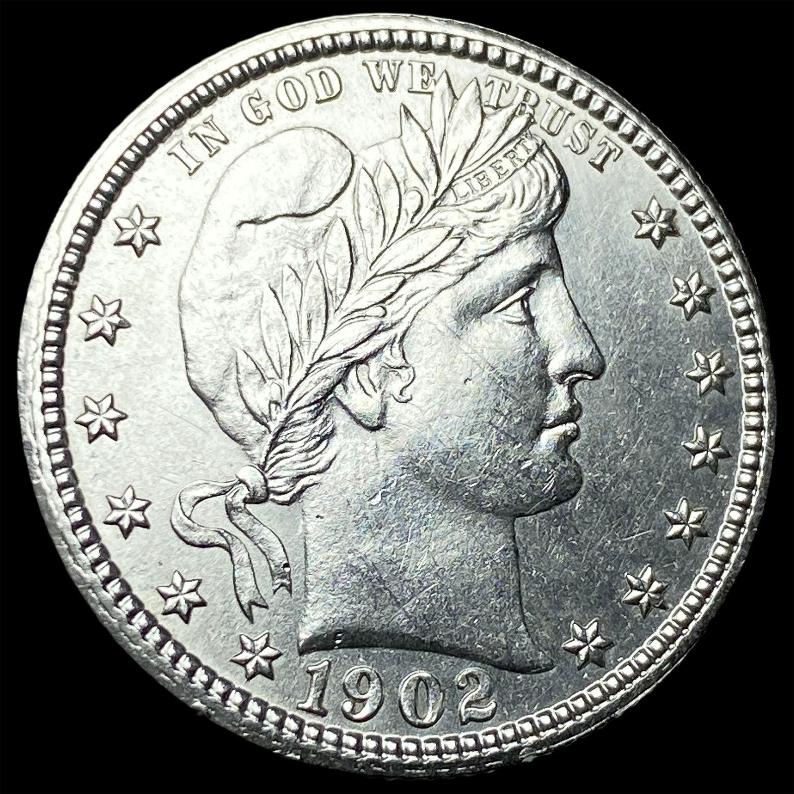 1902 Barber Silver Quarter CHOICE AU (1 of 2)
