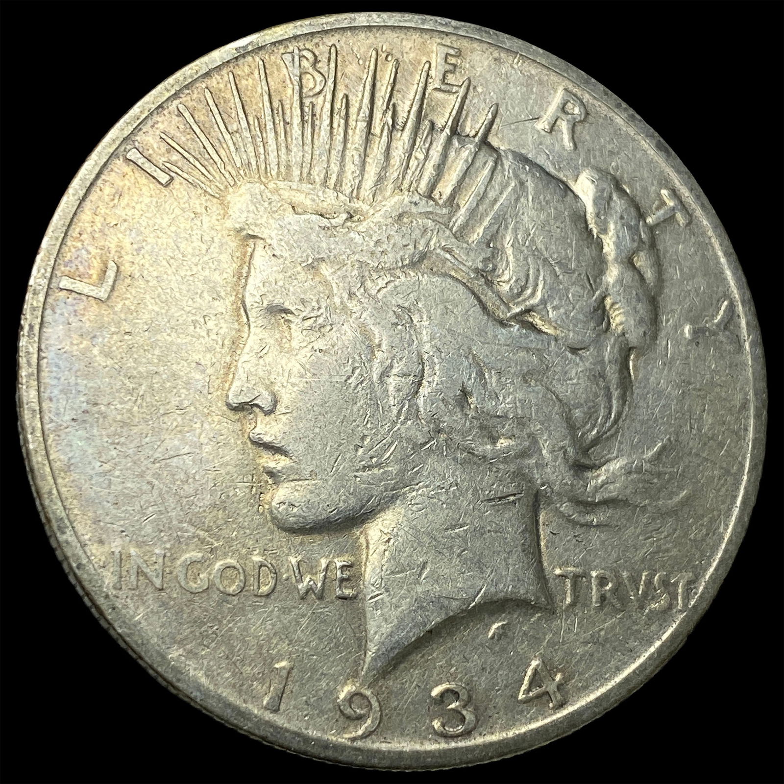 1934 Peace Silver Dollar LIGHTLY CIRCULATED: 1934 Peace Silver Dollar LIGHTLY CIRCULATED