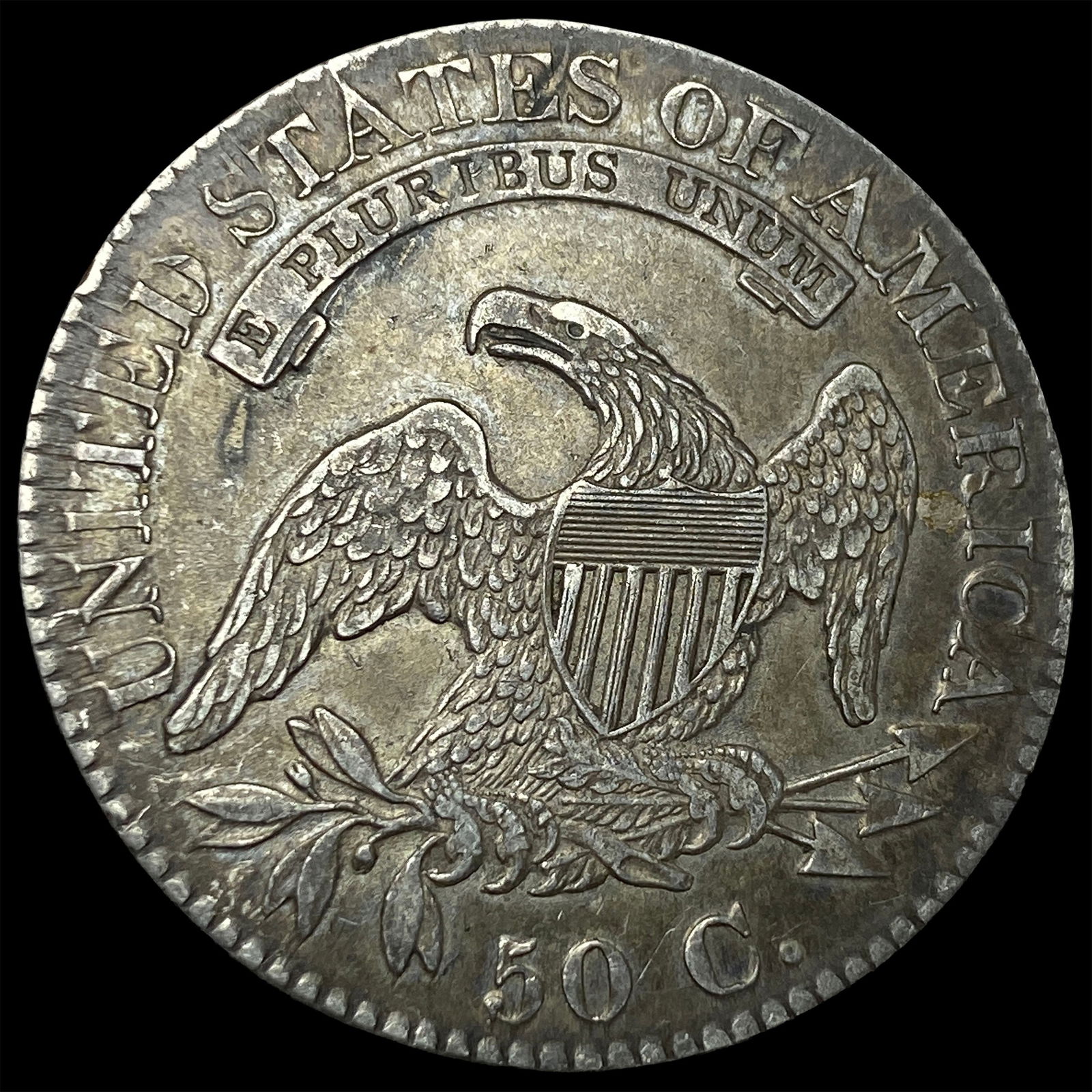 1825 Capped Bust Half Dollar CLOSELY UNCIRCULATED - 2