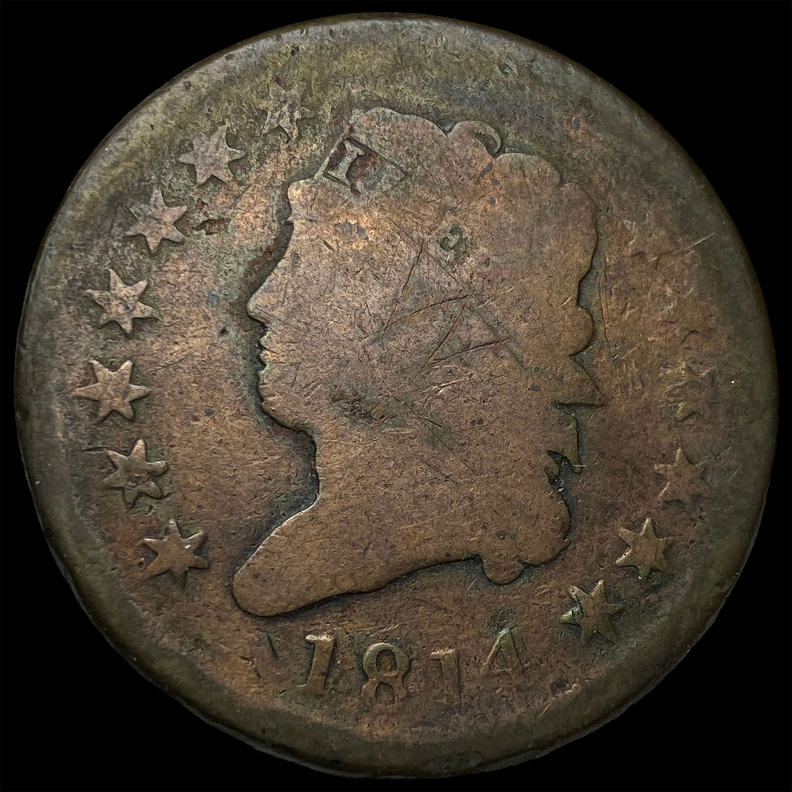 1814 Classic Head Large Cent NICELY CIRCULATED (1 of 2)