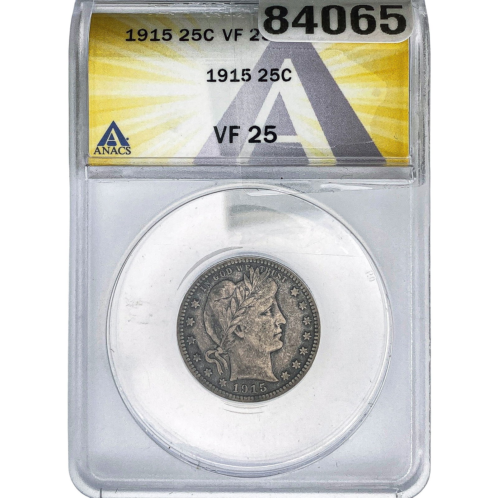 1915 Barber Quarter ANACS VF25 (1 of 2)