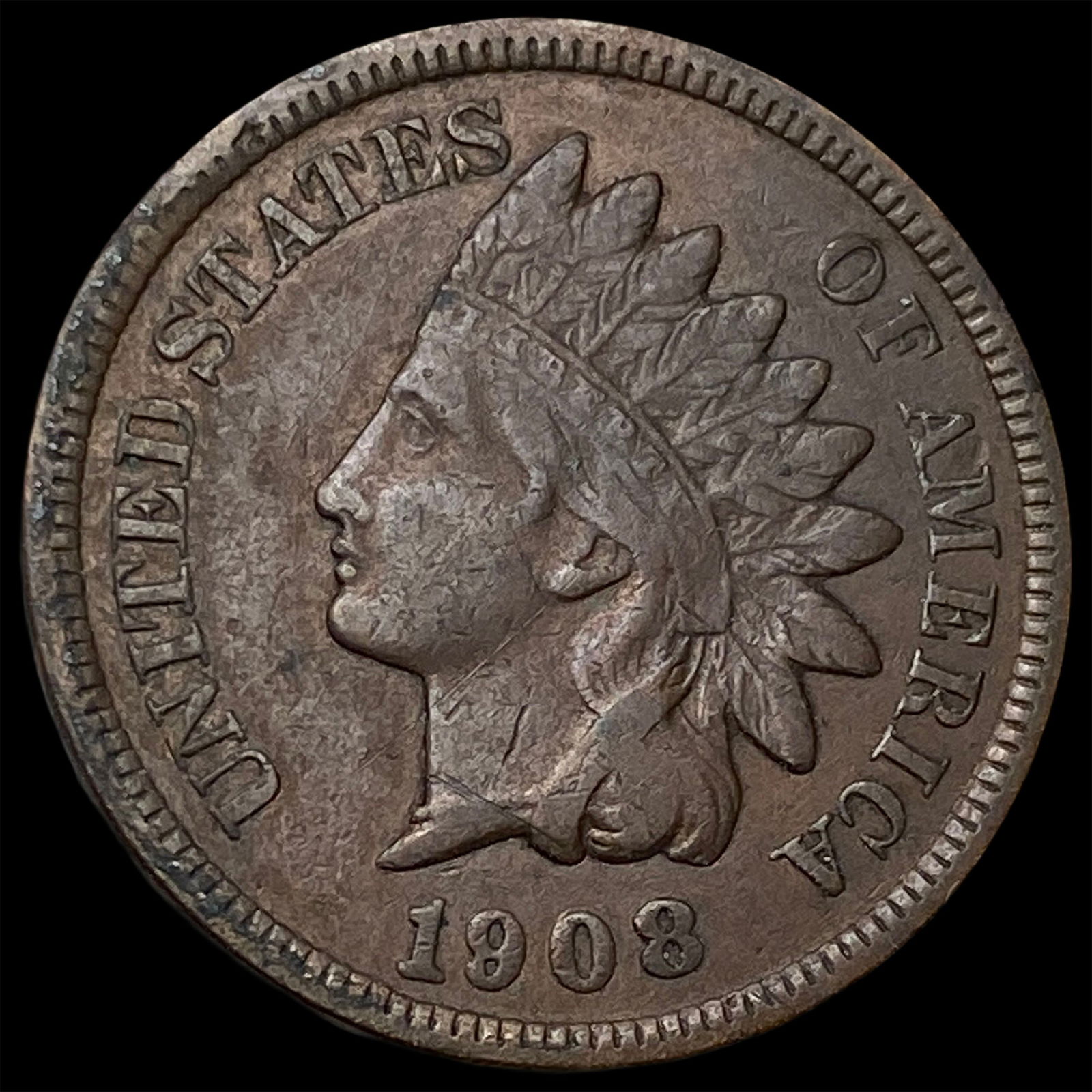 1908-S Indian Head Cent NEARLY UNCIRCULATED (1 of 2)