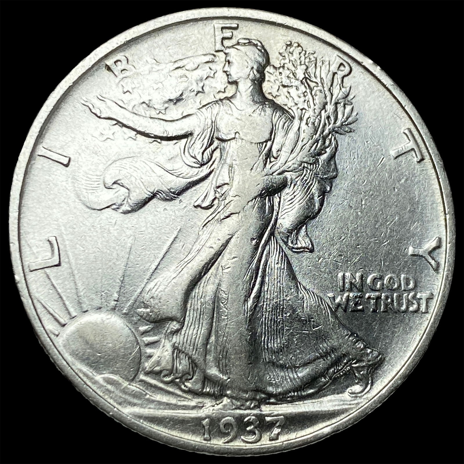 1937-S Silver Half Dollar CLOSELY UNCIRCULATED (1 of 2)