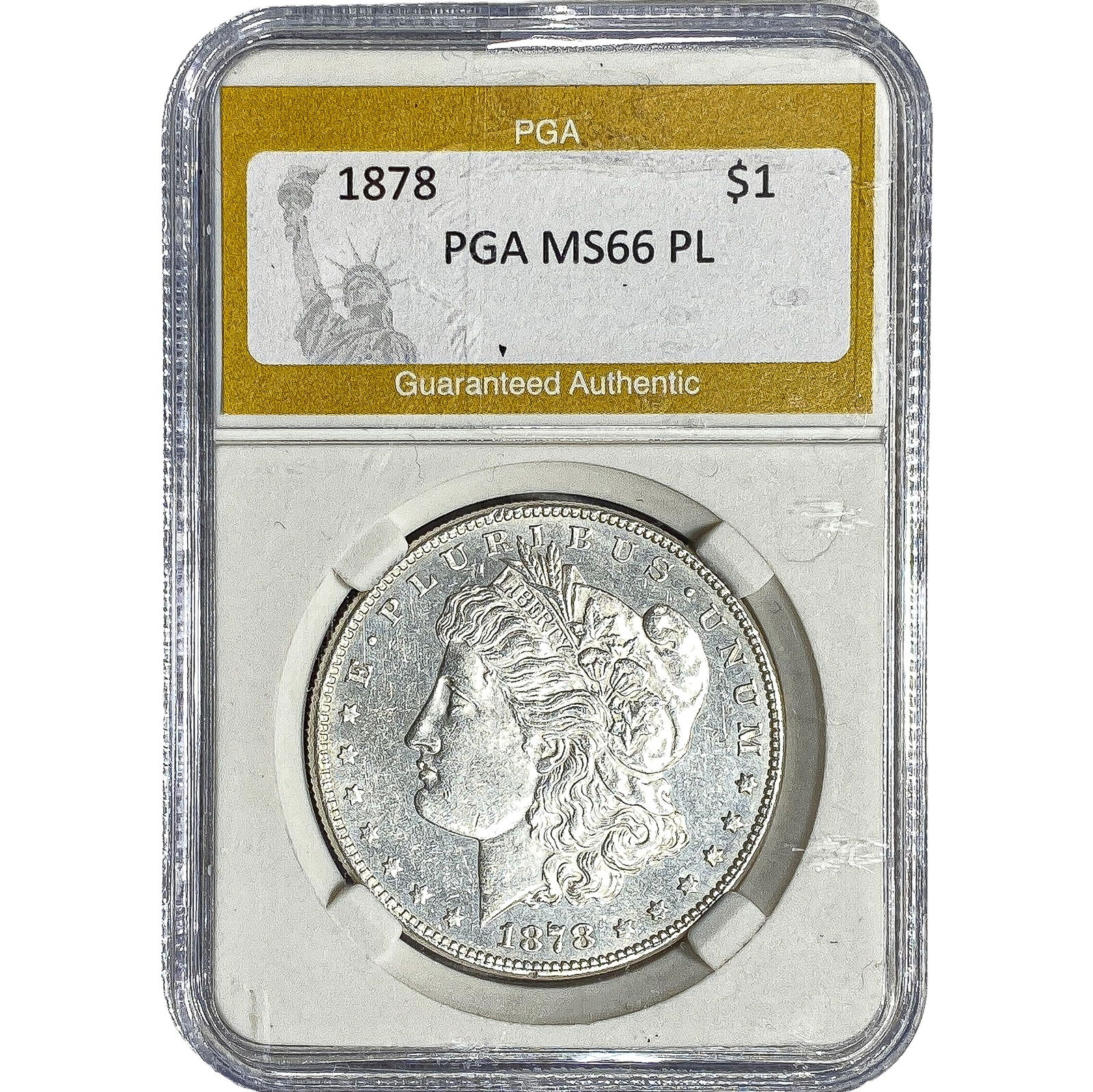 1878 Morgan Silver Dollar PGA MS66 PL: 1878 Morgan Silver Dollar PGA MS66 PL