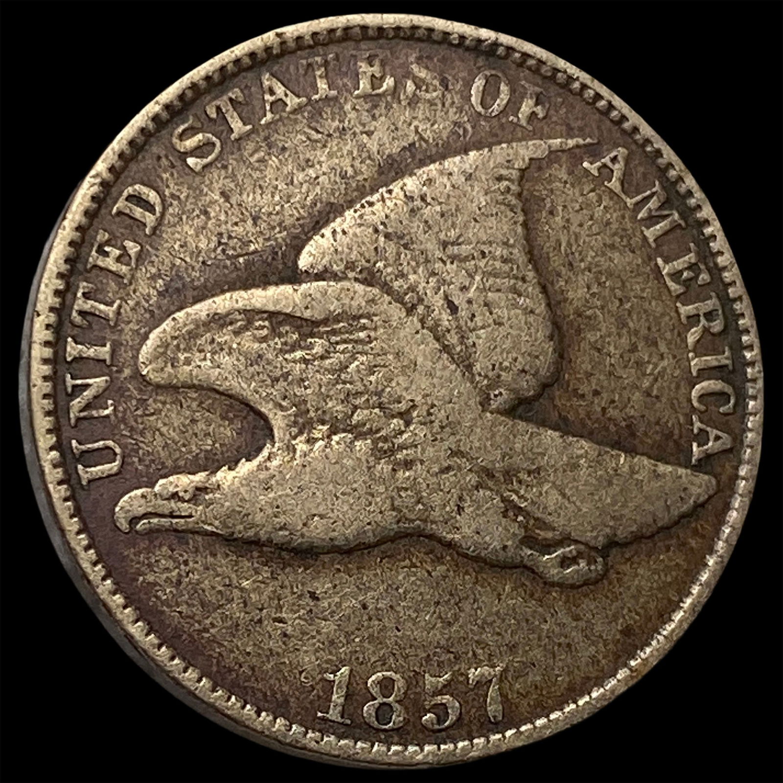 1857 Copper-Nickel Flying Eagle Cent LIGHTLY CIRCULATED (1 of 2)