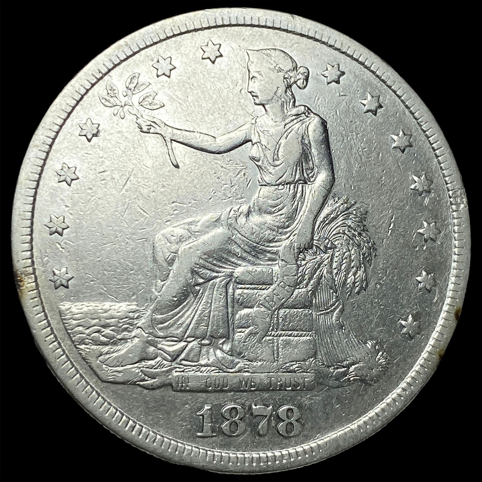 1878-S Silver Trade Dollar LIGHTLY CIRCULATED: 1878-S Silver Trade Dollar LIGHTLY CIRCULATED