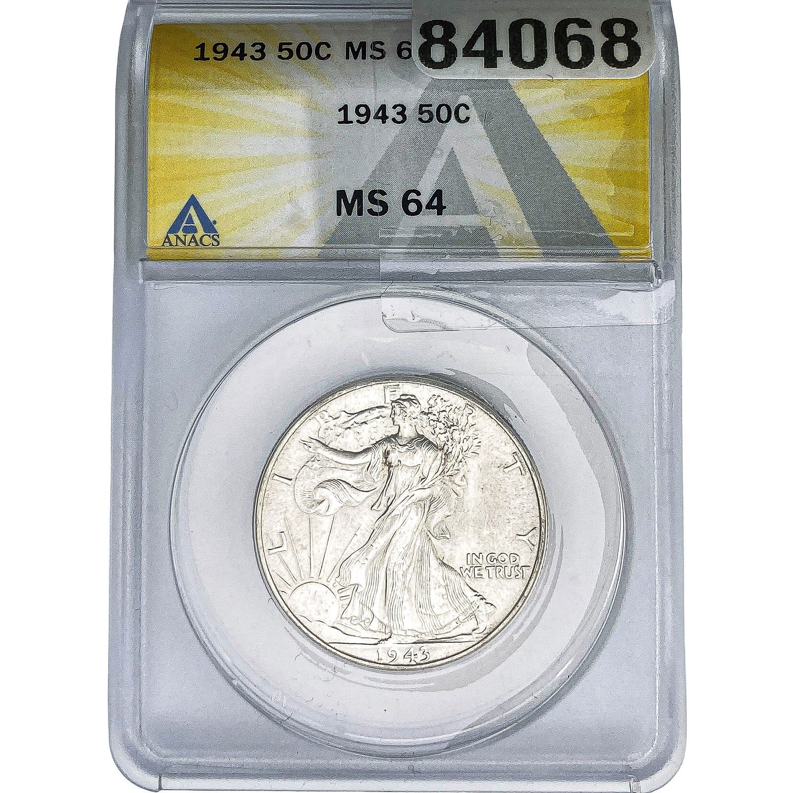 1943 Walking Liberty Half Dollar ANACS MS64 (1 of 2)