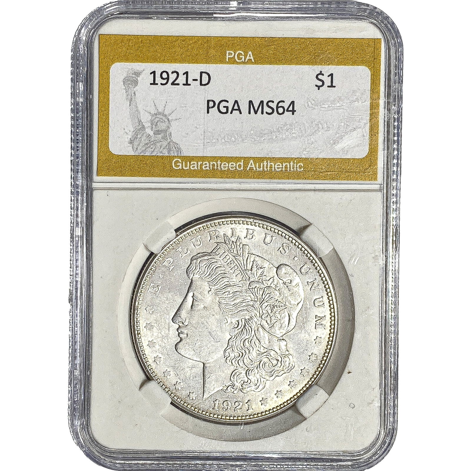 1921-D Morgan Silver Dollar PGA MS64 (1 of 2)