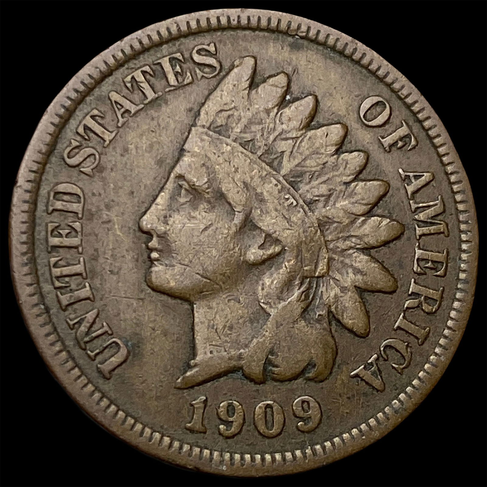 1909-S Indian Head Cent LIGHTLY CIRCULATED (1 of 2)