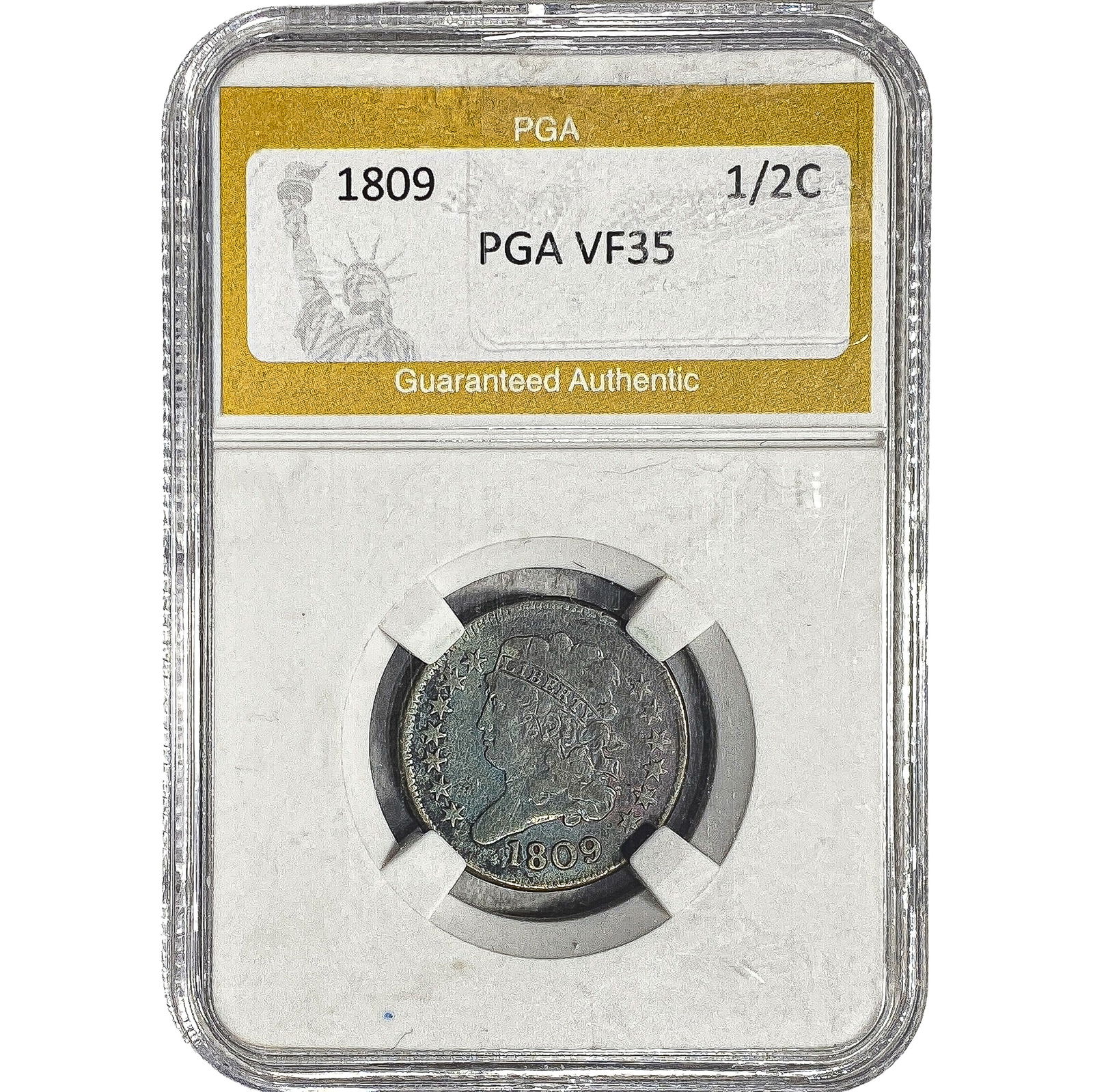 1809 Classic Head Half Cent PGA VF35 (1 of 2)