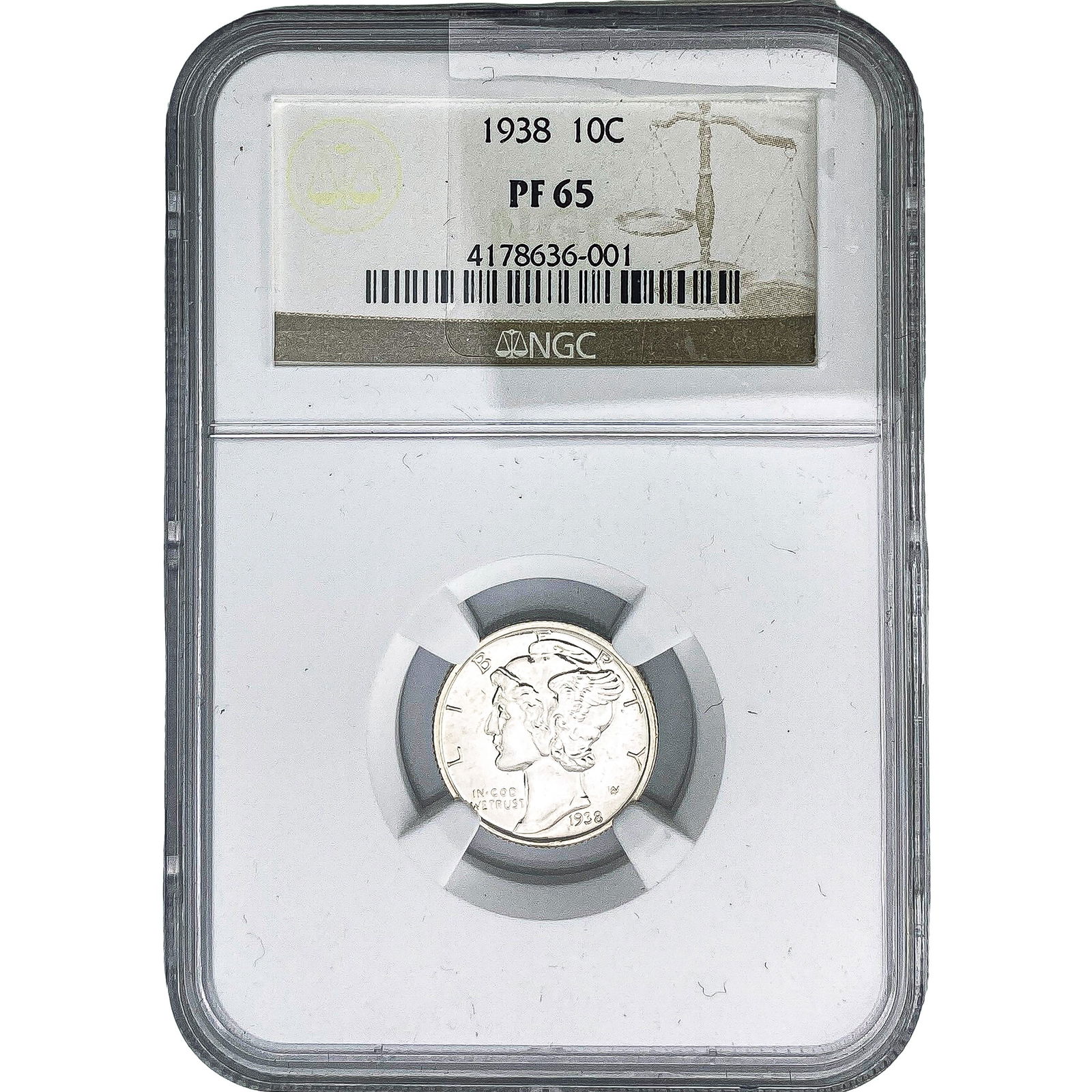 1938 Mercury Silver Dime NGC PF65 (1 of 2)