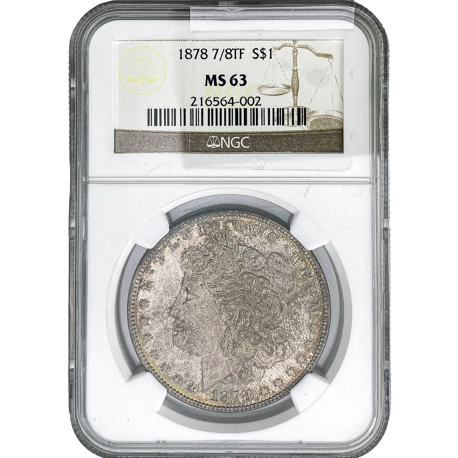 1878 7/8TF Morgan Silver Dollar NGC MS63 (1 of 2)