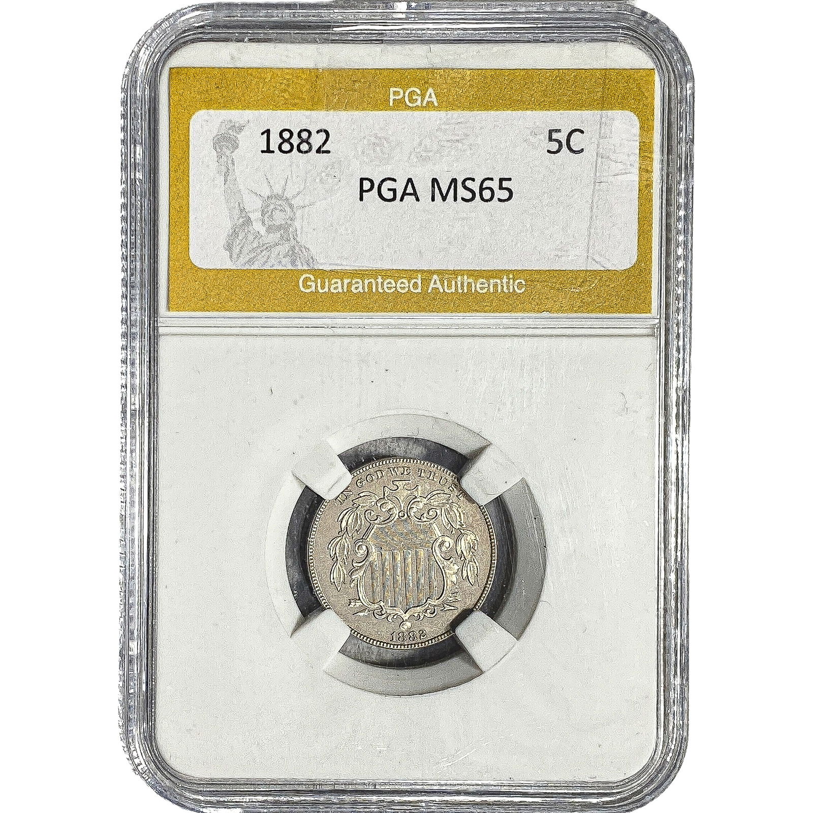 1882 Shield Nickel PGA MS65: 1882 Shield Nickel PGA MS65