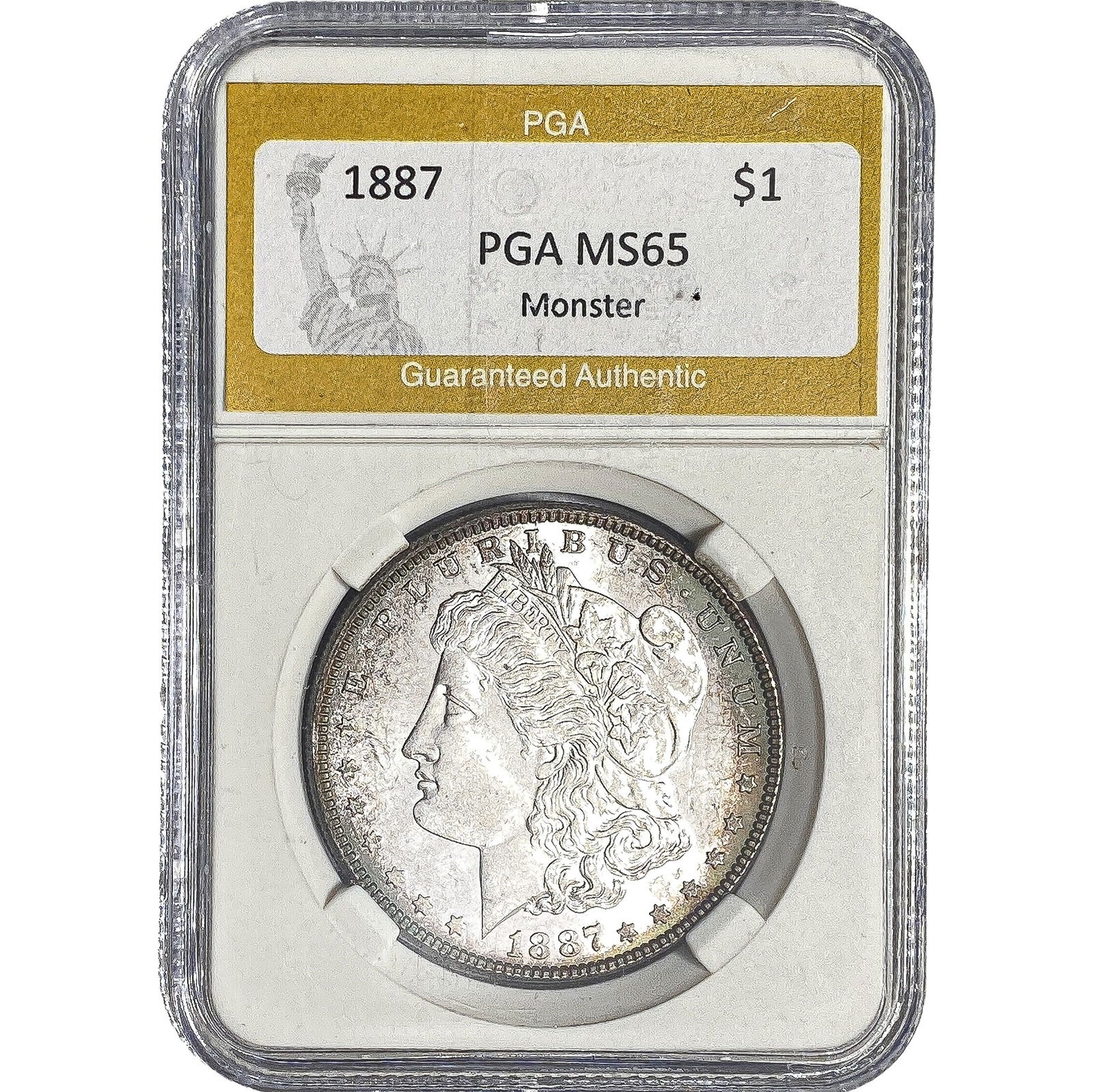 1887 Morgan Silver Dollar PGA MS65 Monster: 1887 Morgan Silver Dollar PGA MS65 Monster