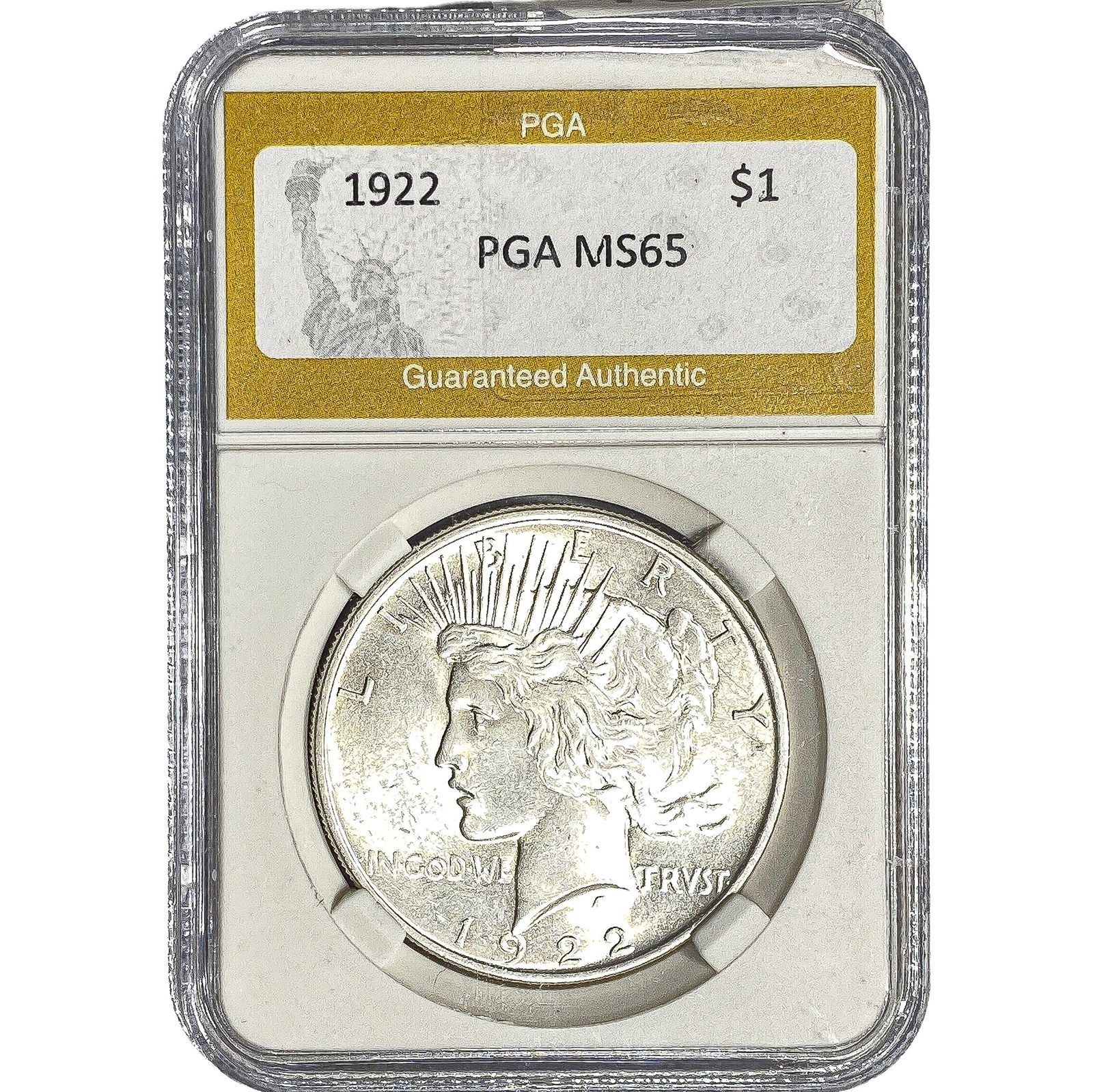 1922 Silver Peace Dollar PGA MS65 (1 of 2)
