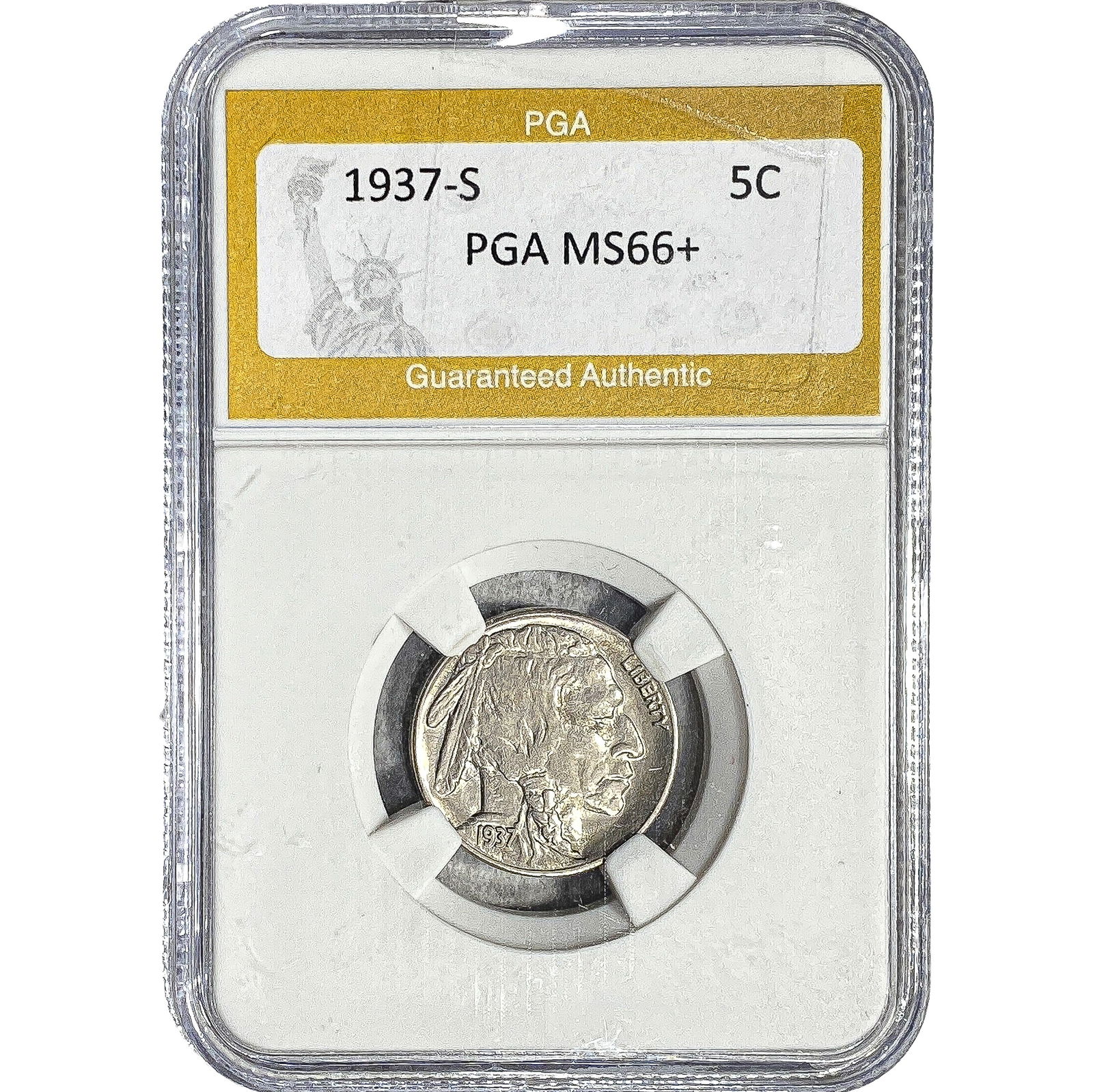 1937-S Buffalo Nickel PGA MS66+ (1 of 2)