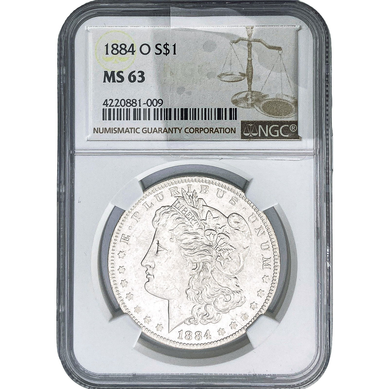 1884-O Morgan Silver Dollar NGC MS63 (1 of 2)