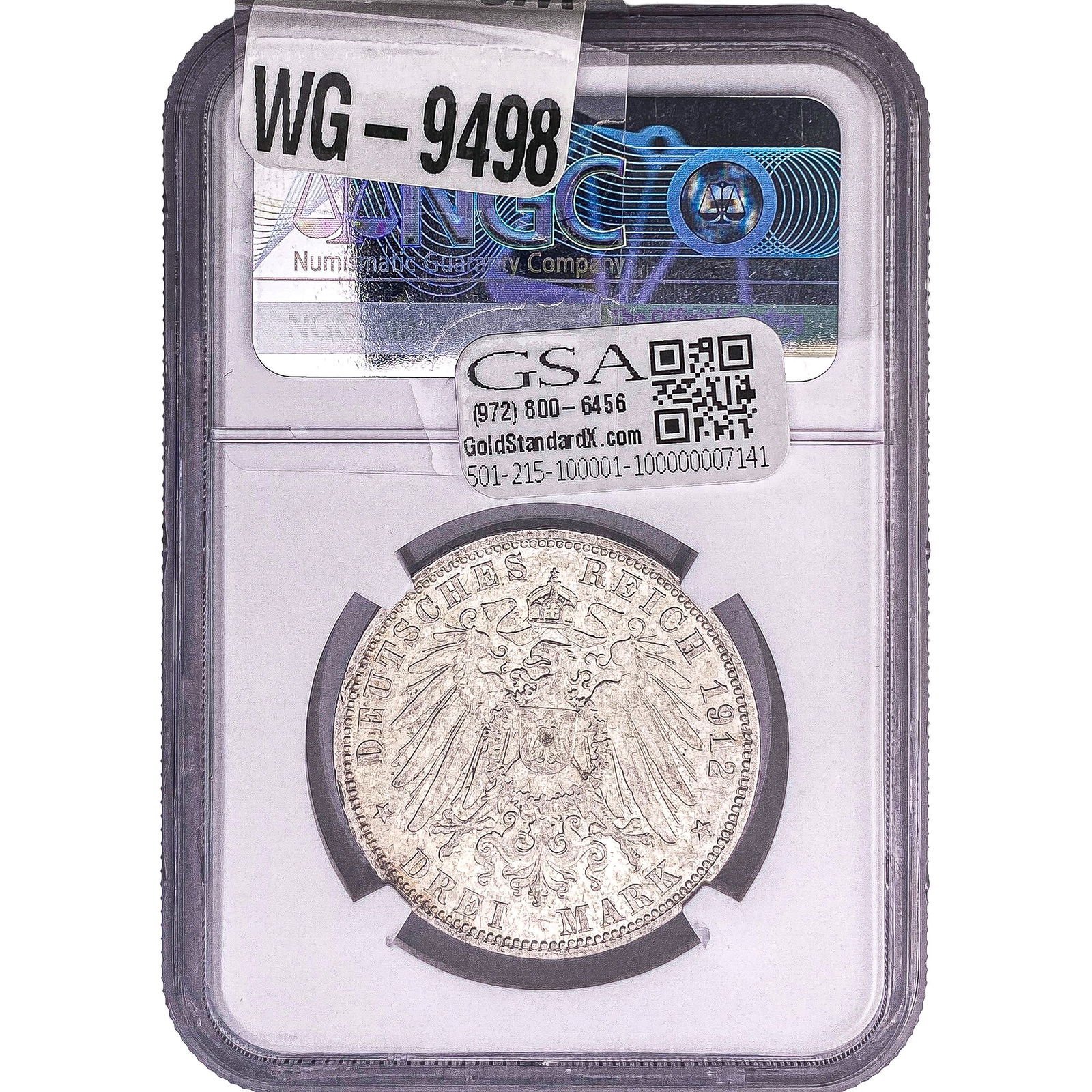 1912 Germany Silver 3 Marks - 2