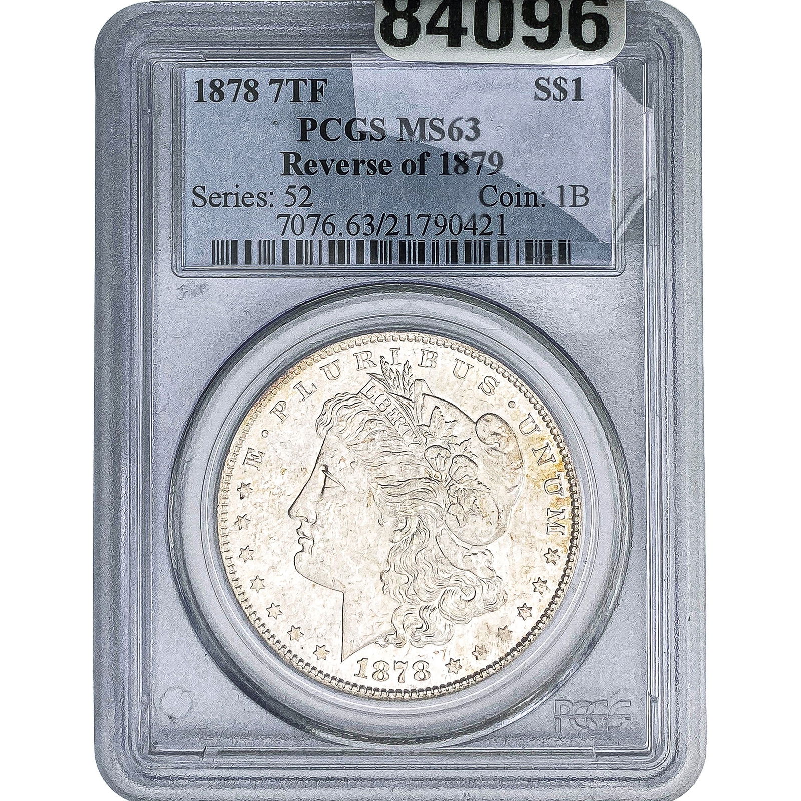 1878 Rev. 1879 Morgan Silver Dollar PCGS MS63: 1878 Rev. 1879 Morgan Silver Dollar PCGS MS63